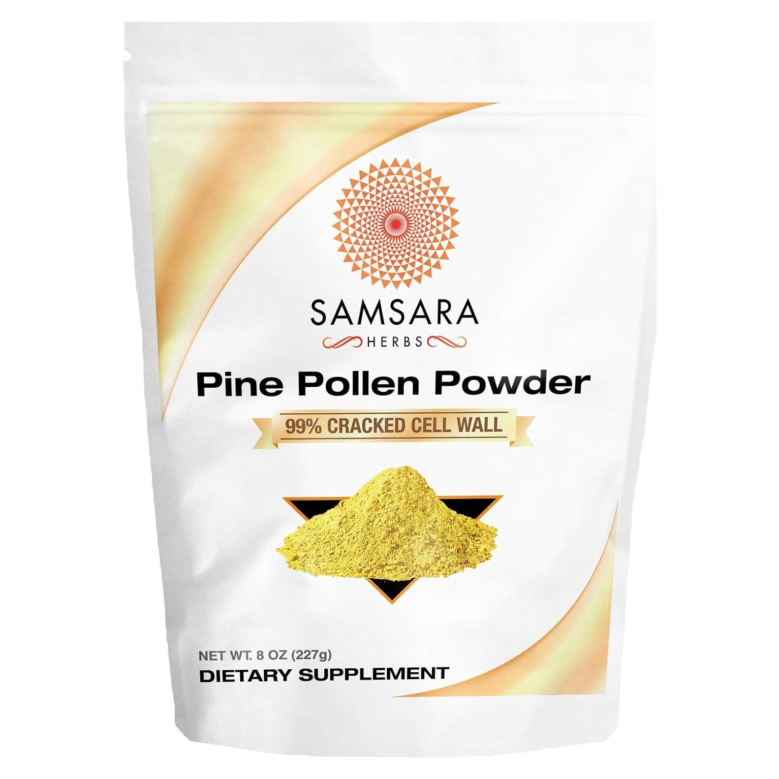 Polvo de Polen de Pino Samsara Herbs 227g Cosechado Silvestre