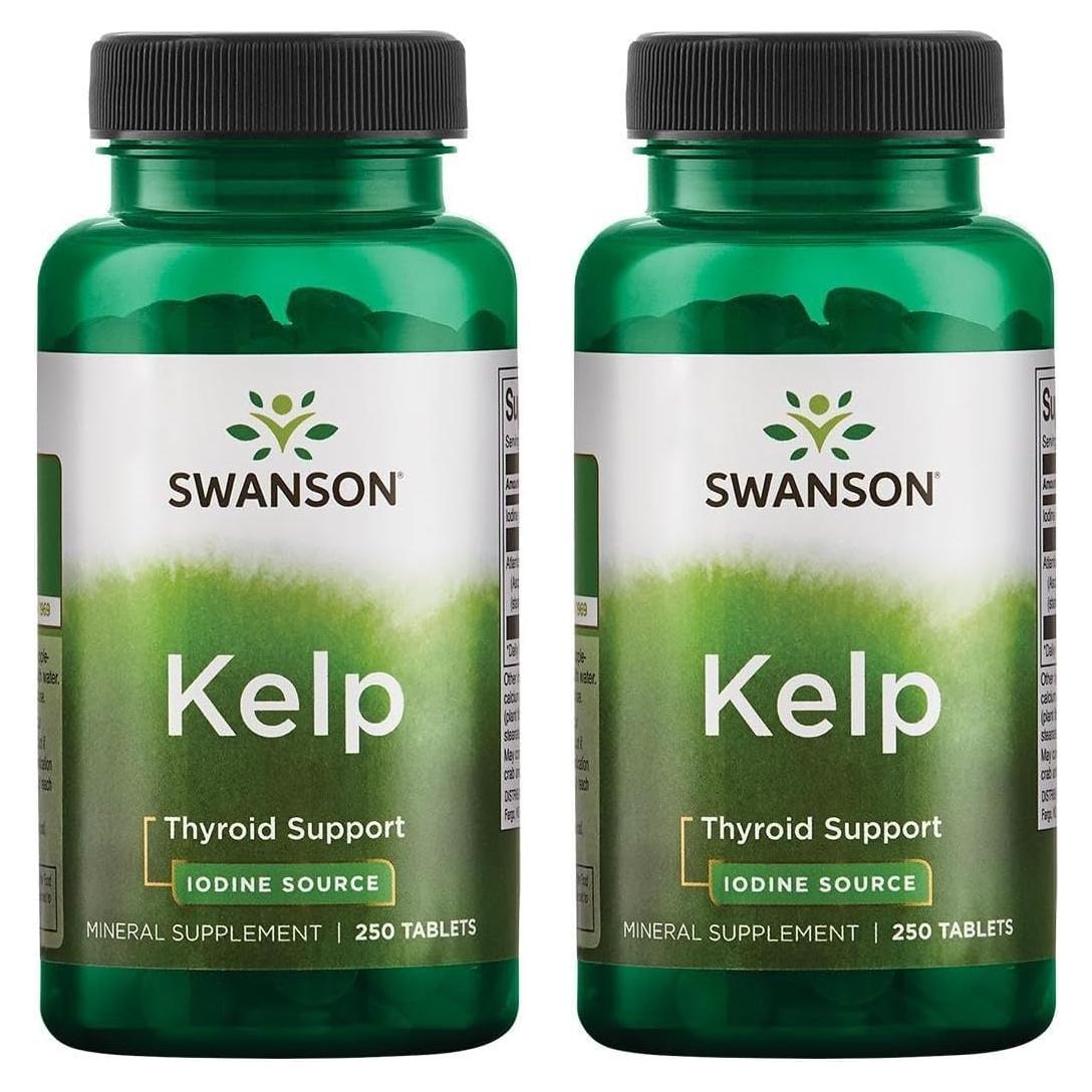 Suplemento de Yodo Swanson Kelp 225mcg - 250 Tabletas