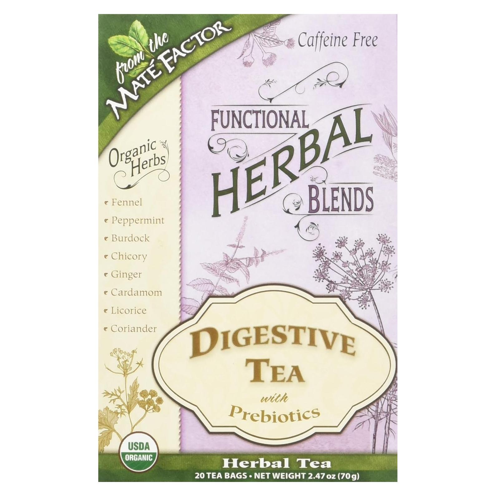 Té Digestivo con Prebióticos Mate Factor - 20 Bolsas