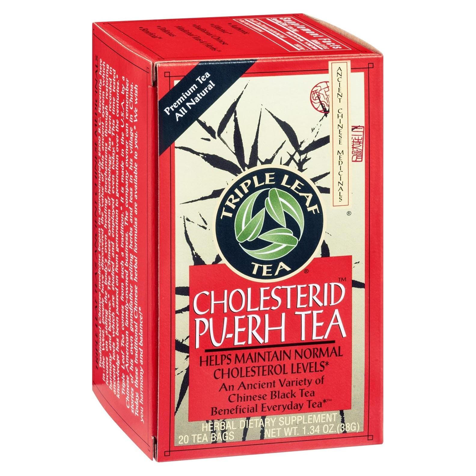 Té Puerh Cholesterid Triple Leaf Tea - 20 Bolsas