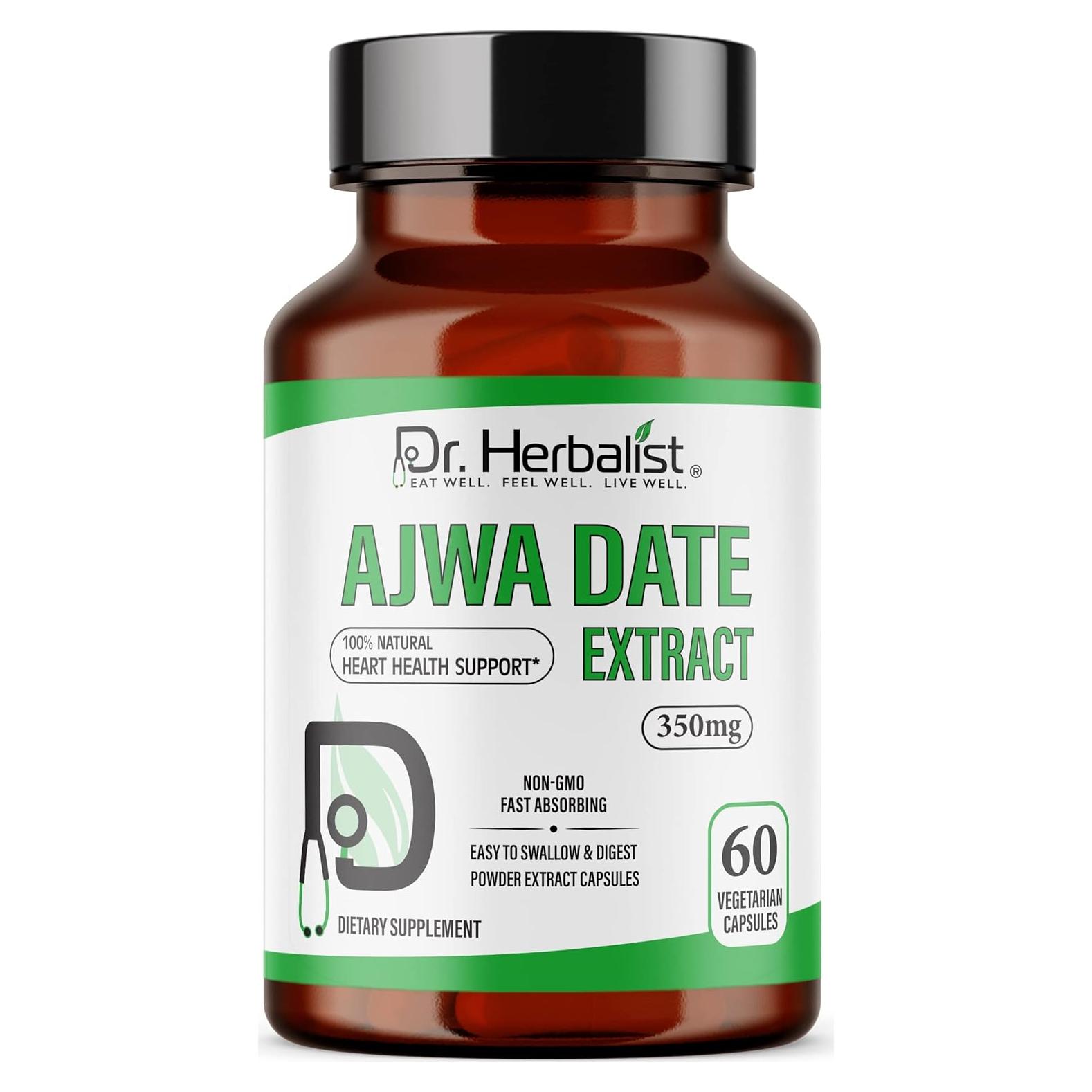 Cápsulas de Dátil Ajwa 350mg Dr. Herbalist - 60 Unidades