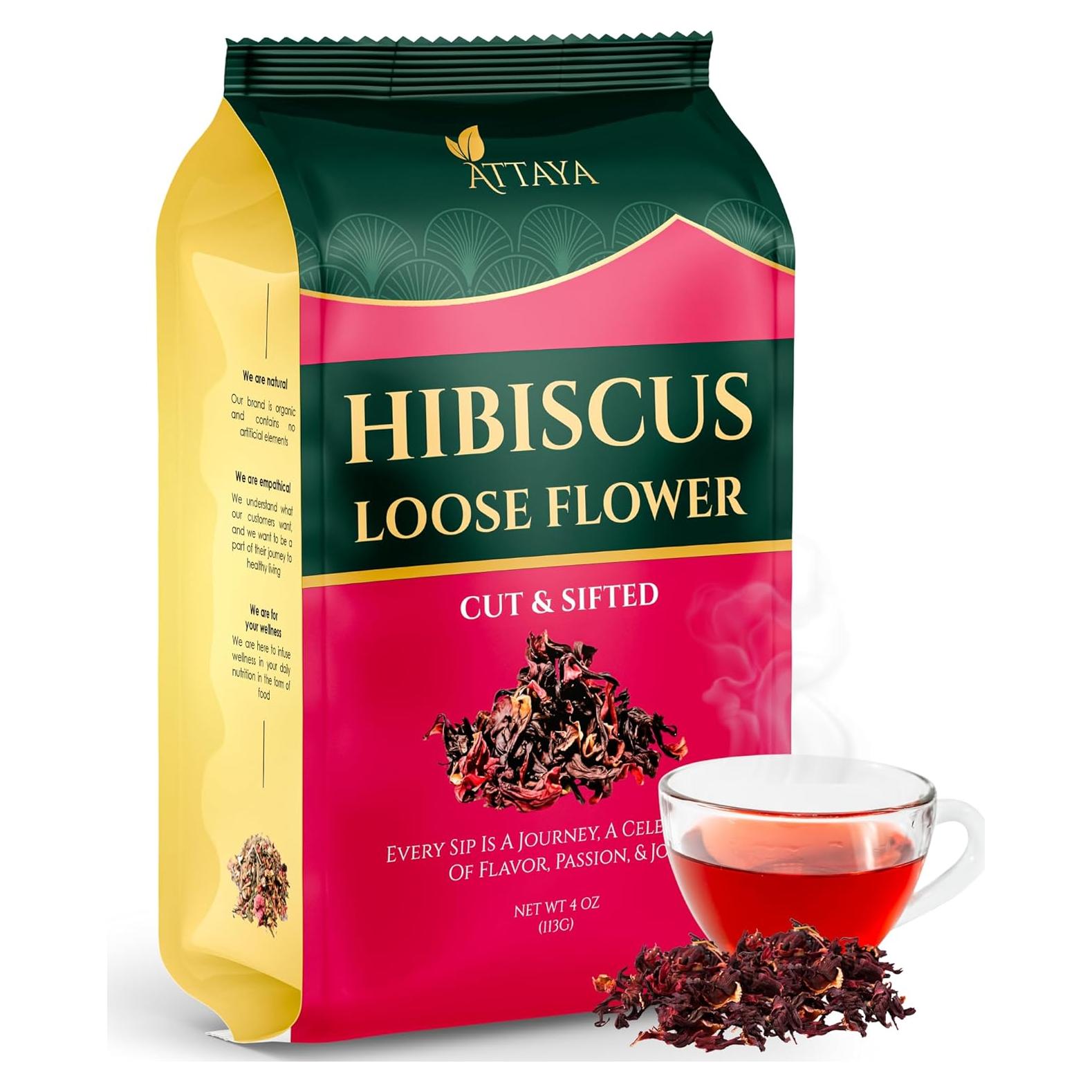 Flores de Hibisco Sueltas Attaya 454g - 100% Naturales, Sin Cafeína