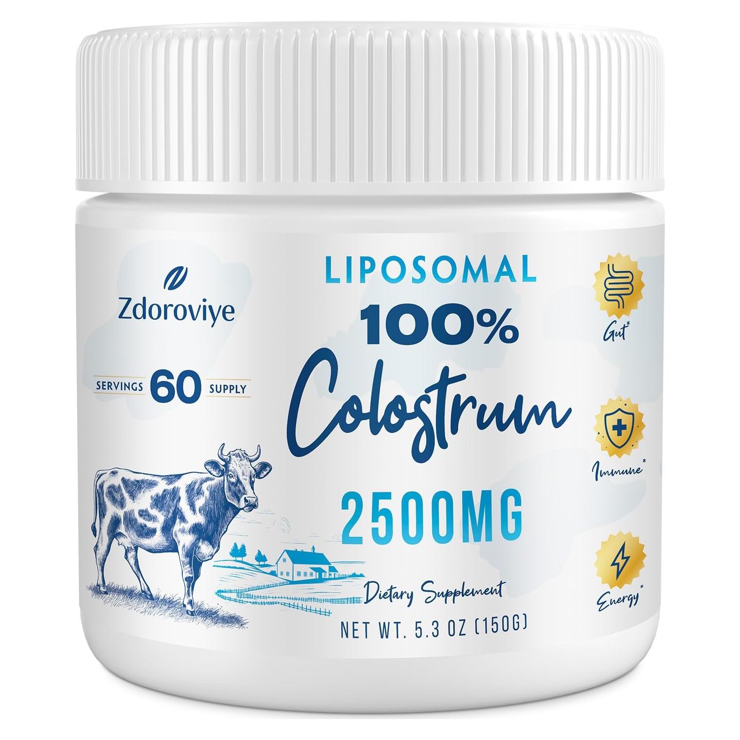 Suplemento de Calostro Bovino Liposomal 2500 mg - 60 Porciones