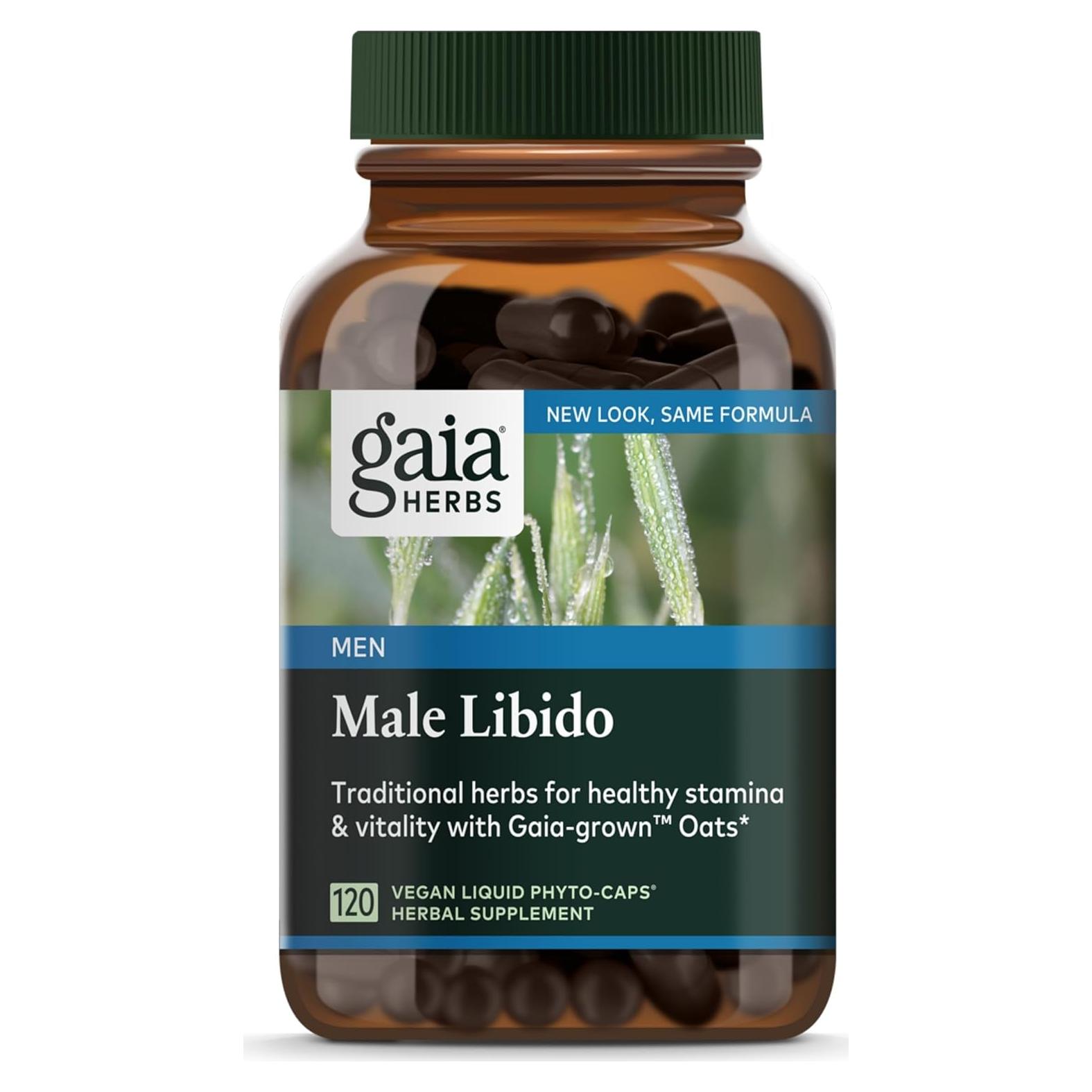 Suplemento Herbal Gaia Herbs Libido Masculino 120 Cápsulas
