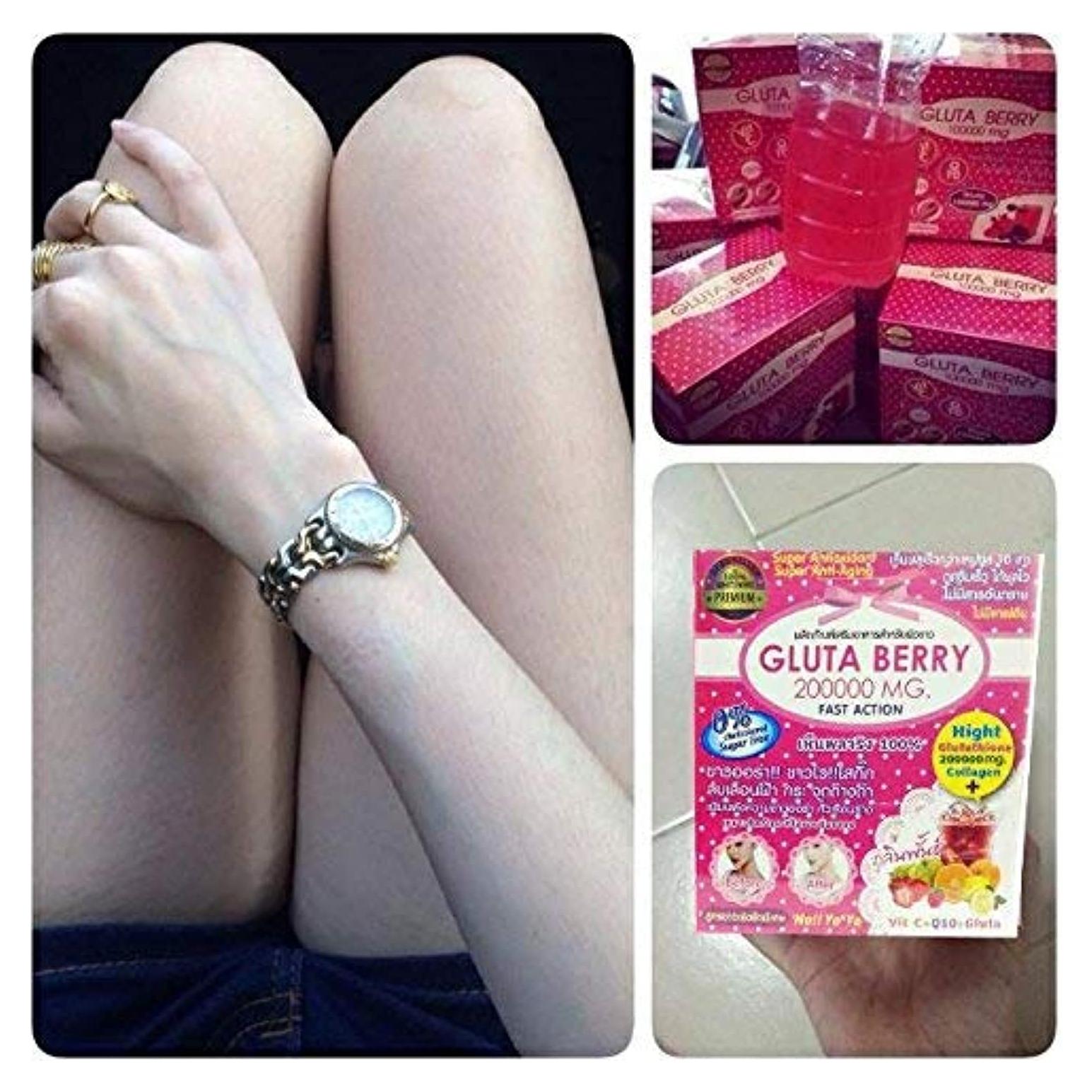 Bebida Blanqueadora de Piel Gluta Berry 200000 mg 10 sobres