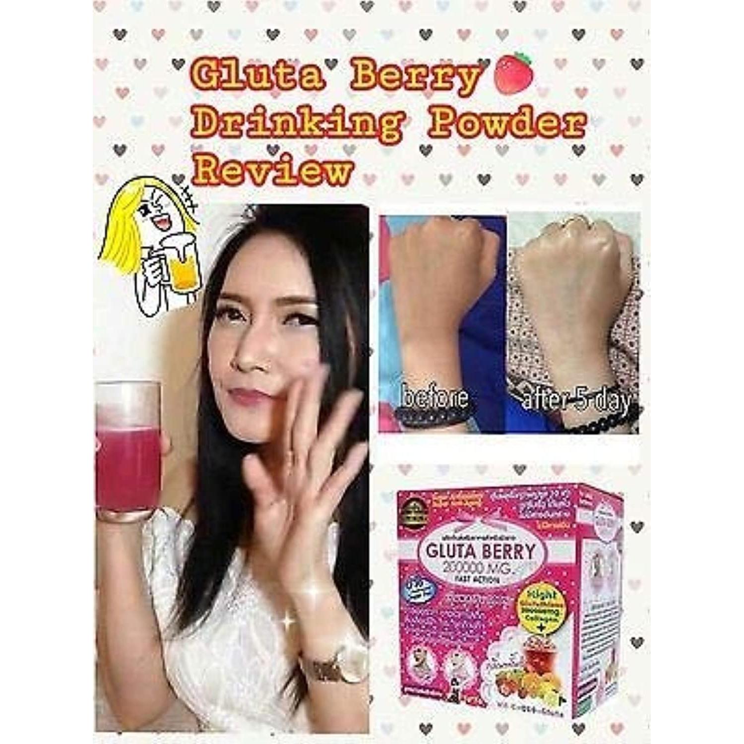 Bebida Blanqueadora de Piel Gluta Berry 200000 mg 10 sobres