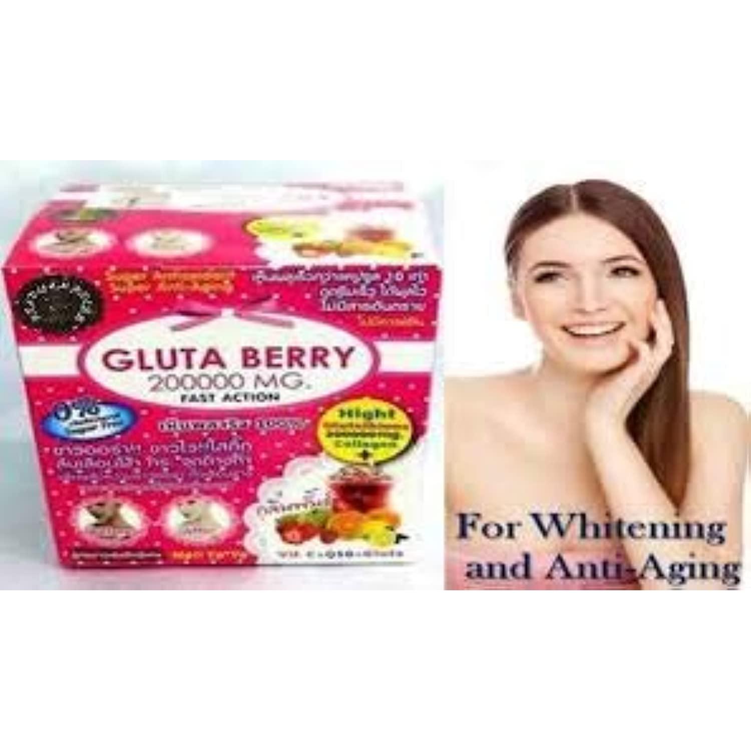 Bebida Blanqueadora de Piel Gluta Berry 200000 mg 10 sobres