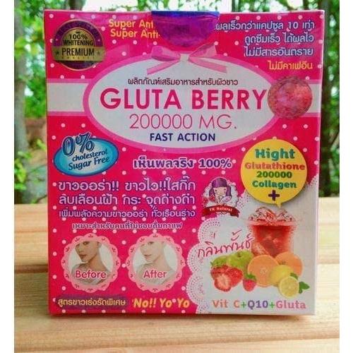 Bebida Blanqueadora de Piel Gluta Berry 200000 mg 10 sobres
