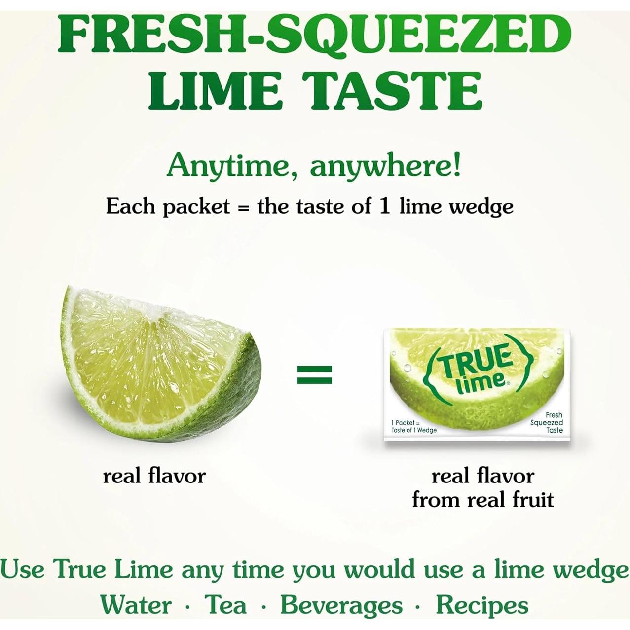 True Lime 500 Paquetes Saborizantes de Lima Cristalizada