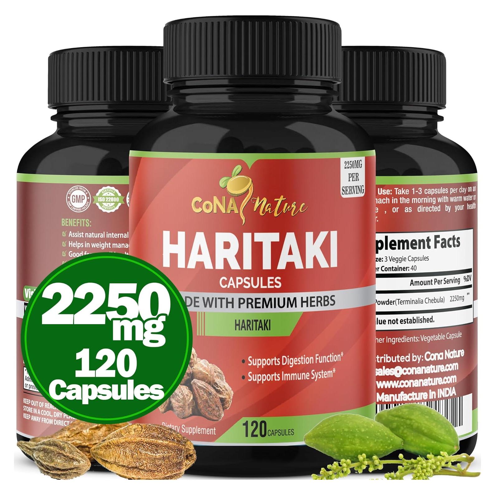 Cápsulas de Haritaki Orgánico Cona Nature 2250mg 120 Caps