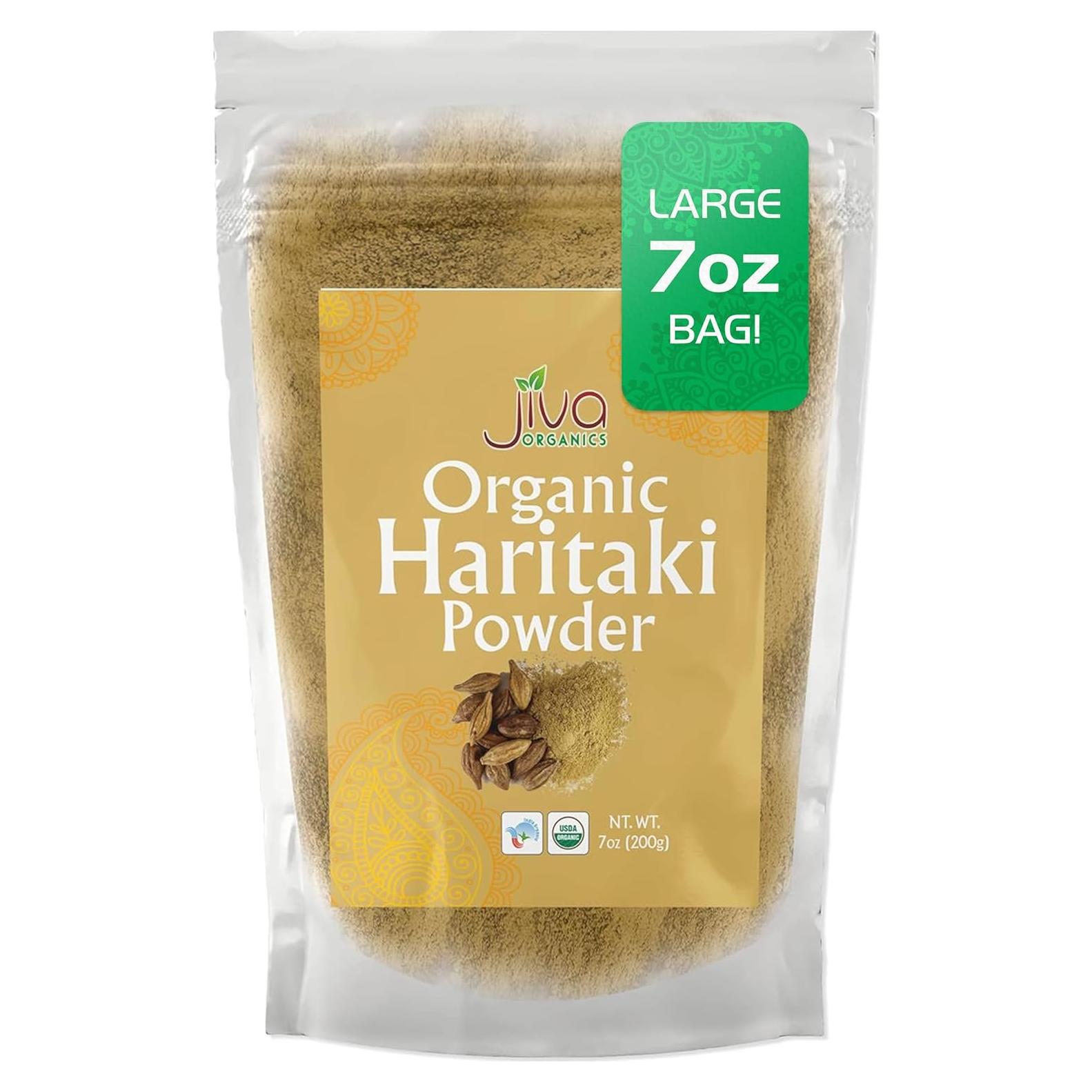 Polvo de Haritaki Orgánico Jiva 198g - 100% Puro Certificado