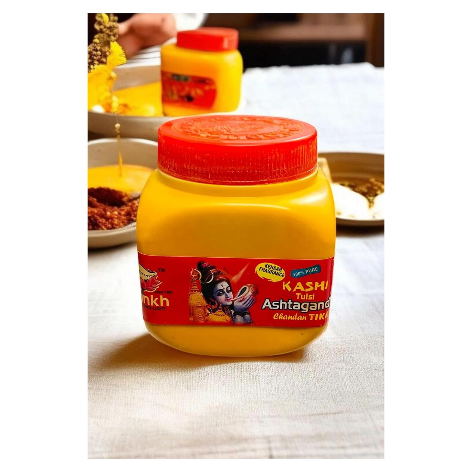 Polvo de Tilak de Sándalo Kashi Tulsi 250g para Pooja