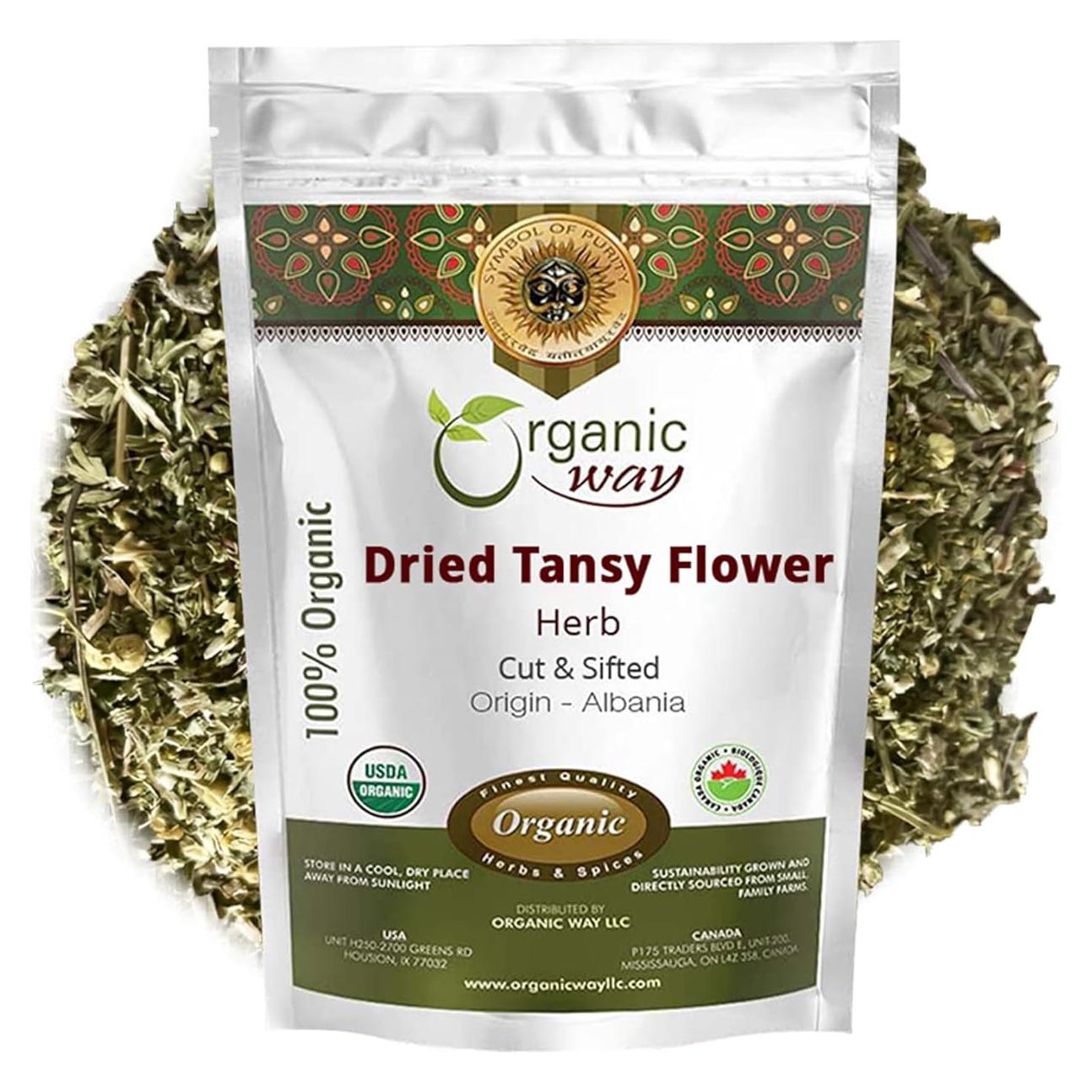 Té de Flor de Tanaceto Seco Organic Way 113.4 g - Orgánico y Kosher