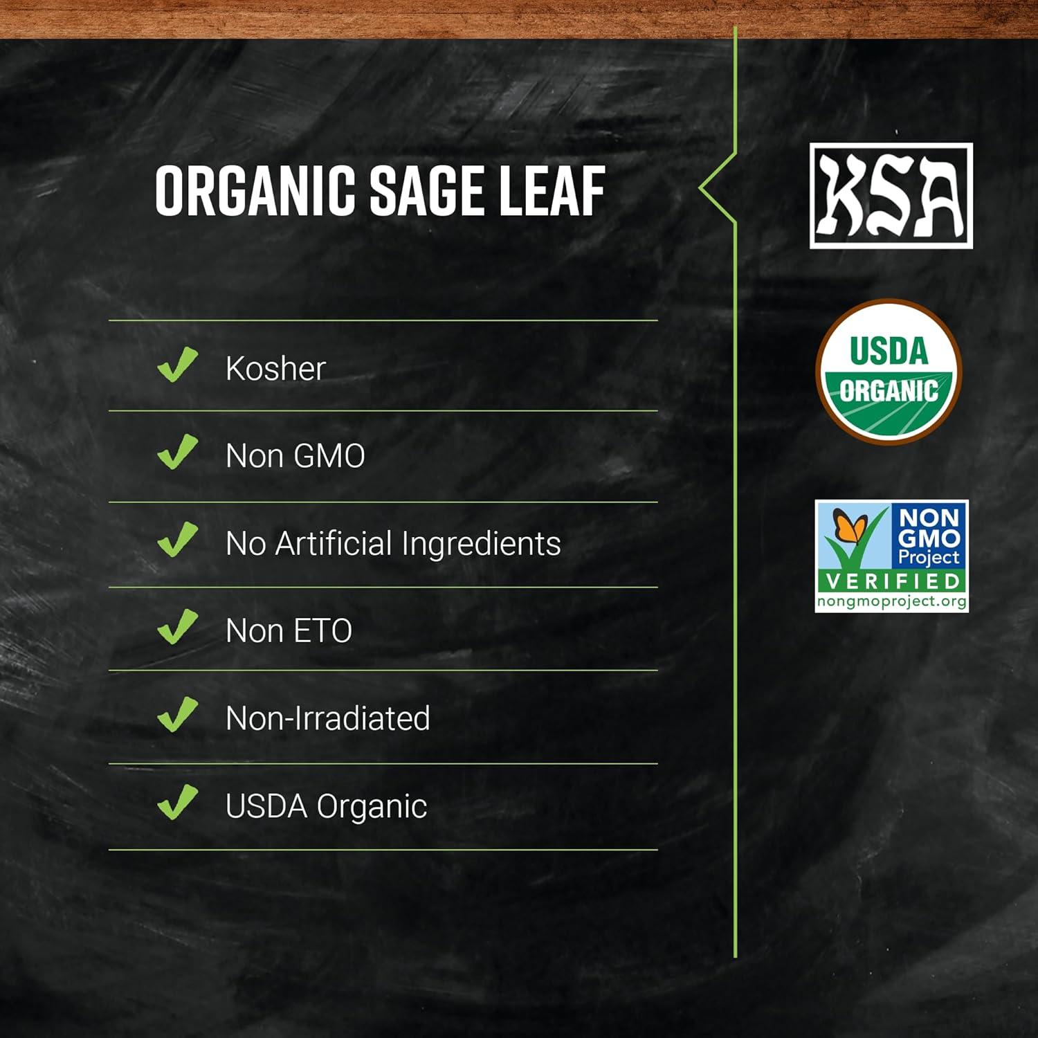 Especia Orgánica de Hoja de Salvia Frontier 22.68g