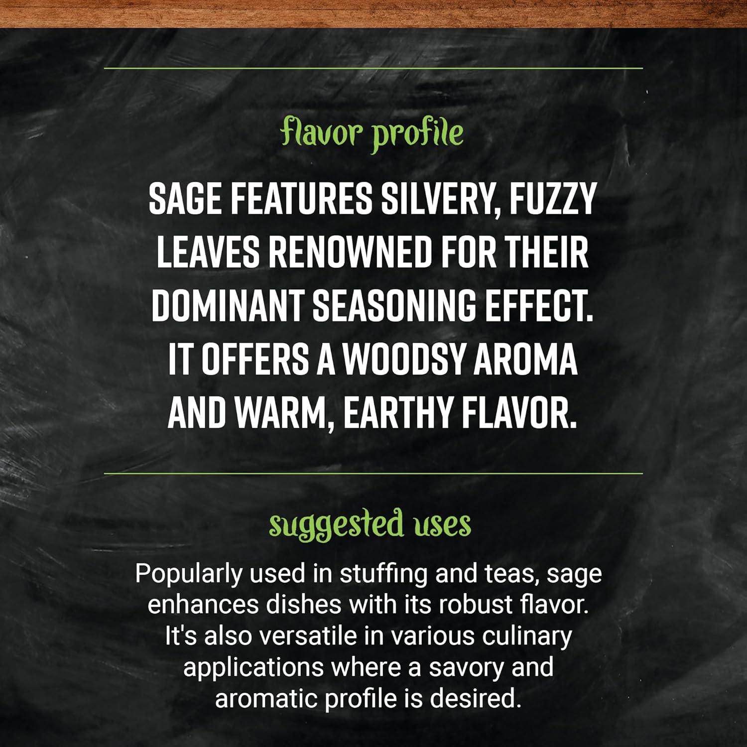 Especia Orgánica de Hoja de Salvia Frontier 22.68g