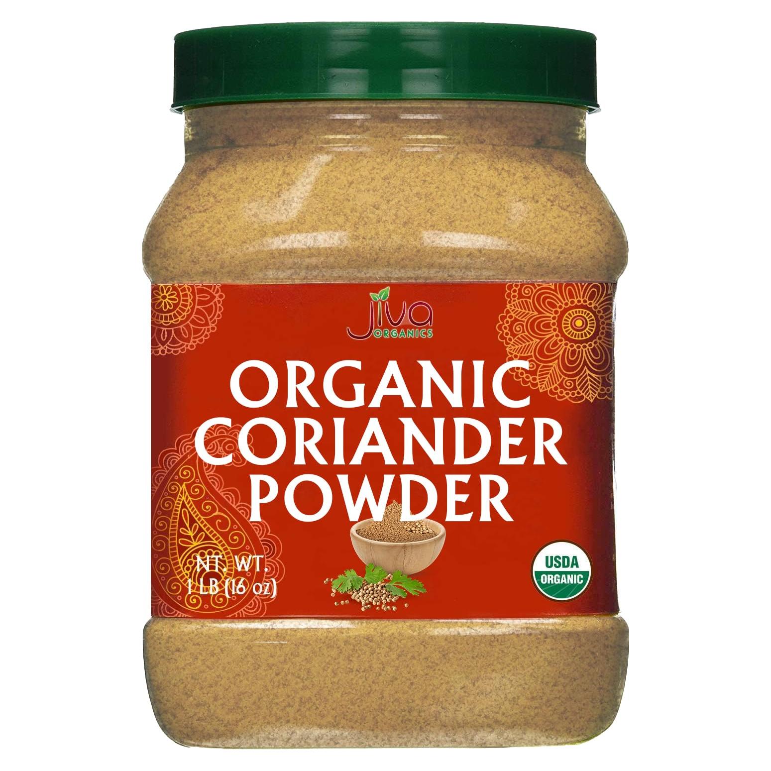 Polvo de Cilantro Orgánico Jiva 450g - Sin Aditivos, Puro