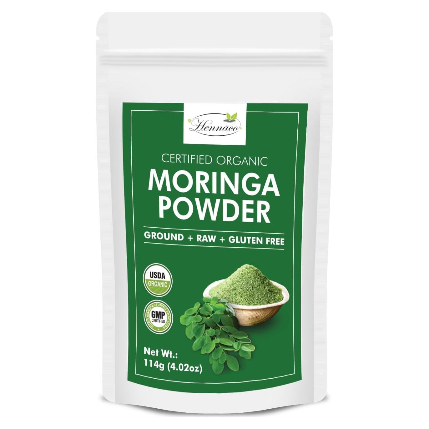 Polvo de Moringa Oleifera Hennaco 114g - Rico en Antioxidantes