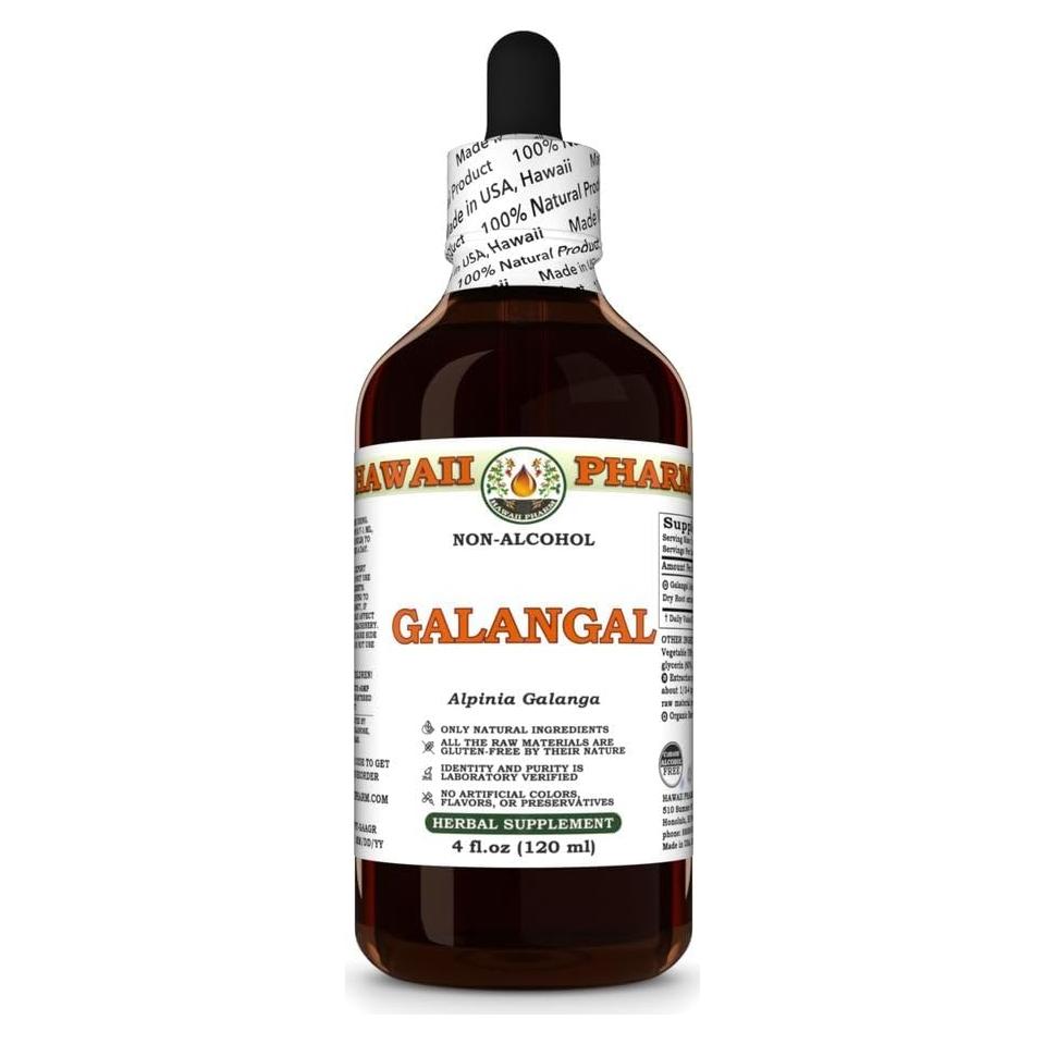 Extracto de Galanga Hawaii Pharm 118.29 ml Natural Vegano