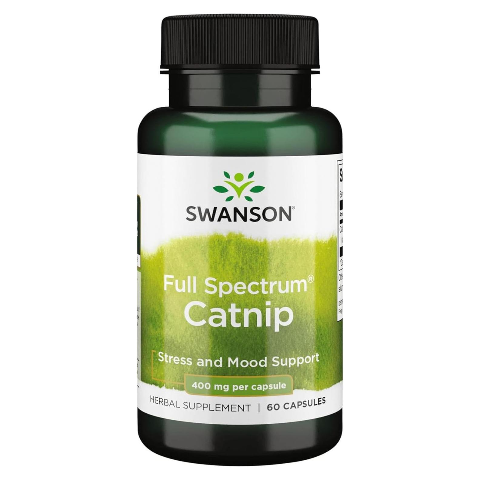 Suplemento Herbal Swanson Catnip 400 mg 60 Cápsulas