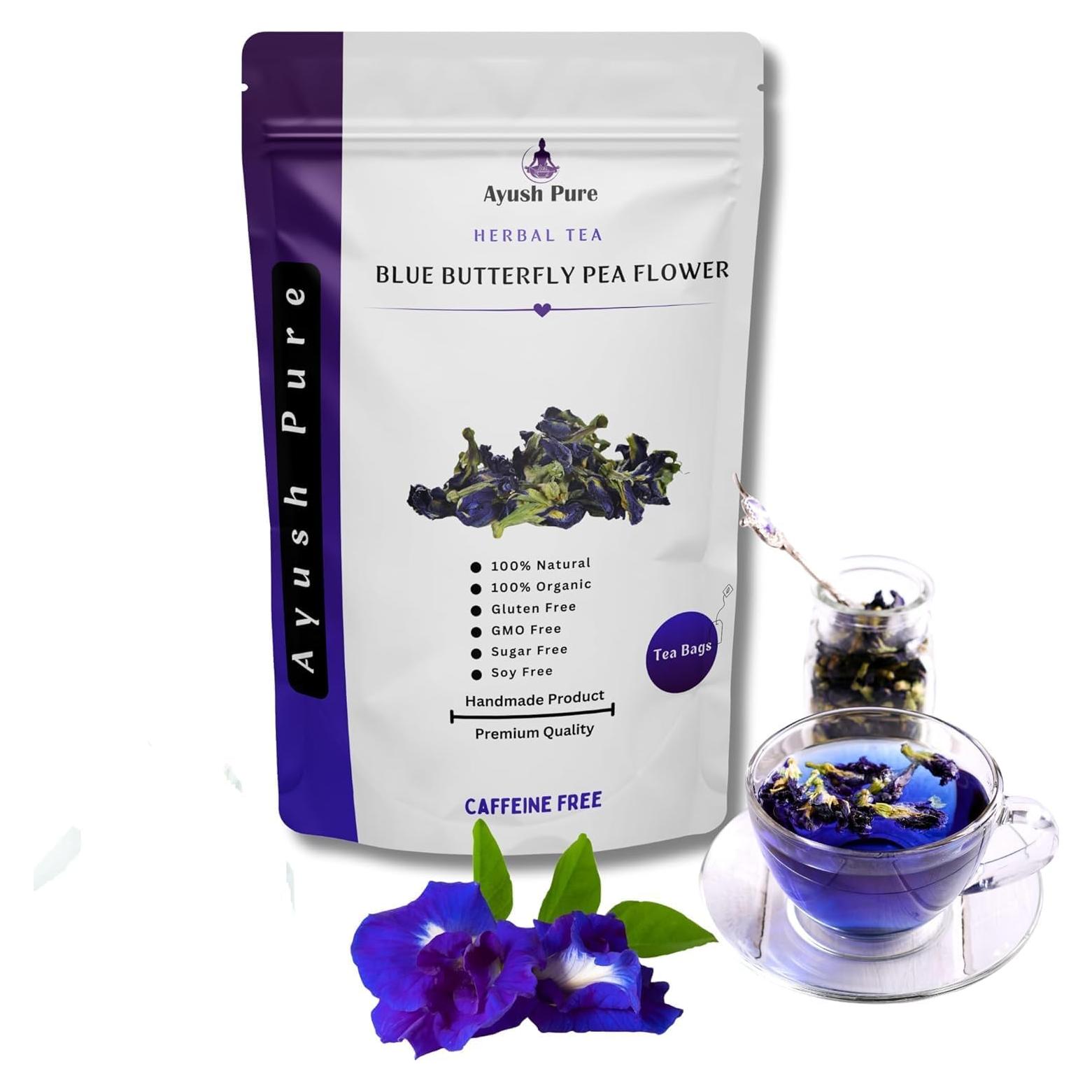 Flores Secas Azules 1000 Piezas AYUSH PURE 100% Puras