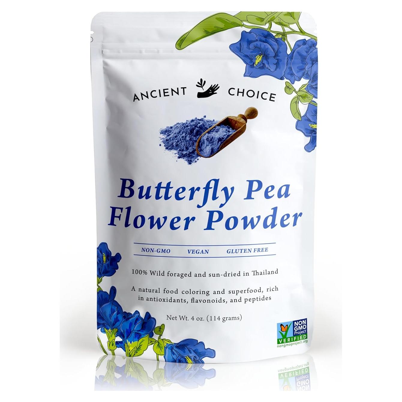 Polvo de Flor de Guisante Mariposa Elección Antigua 113g - Té Azul