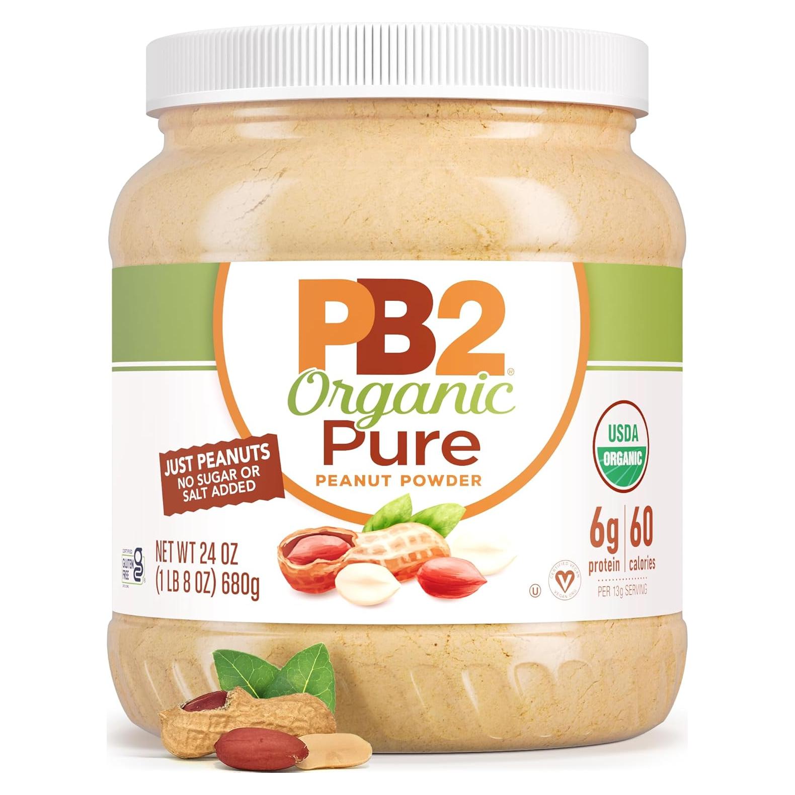 Mantequilla de Maní en Polvo Orgánica PB2 Pura 680g Sin Sal