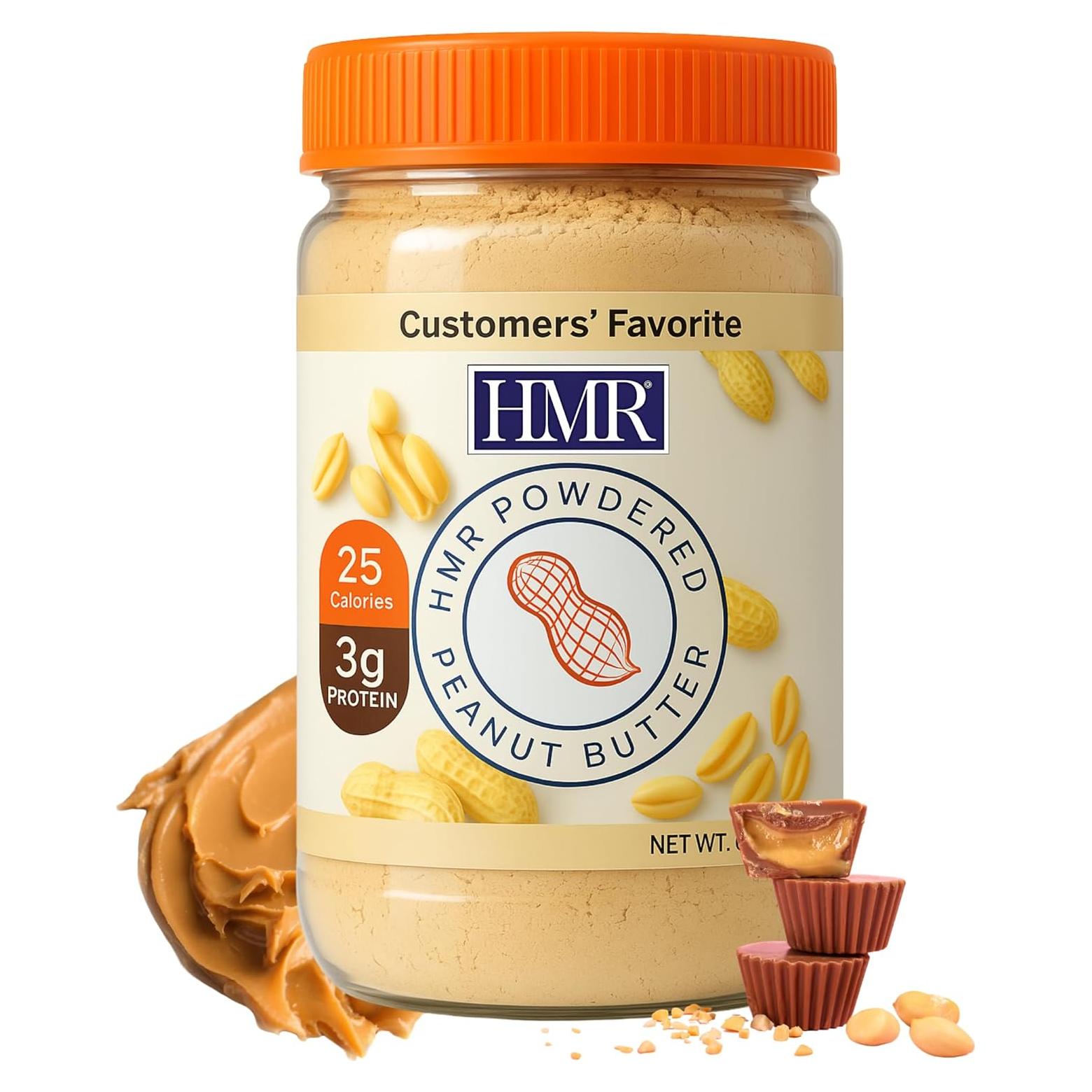 HMR Polvo de Mantequilla de Maní 190.5g | Bajo en Calorías