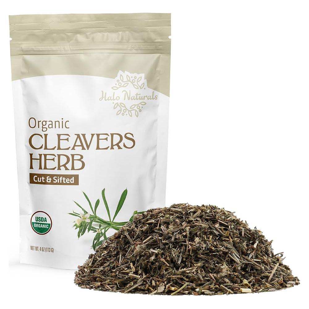 Hierba Cleavers Orgánica Halo Naturals 113g Certificada USDA