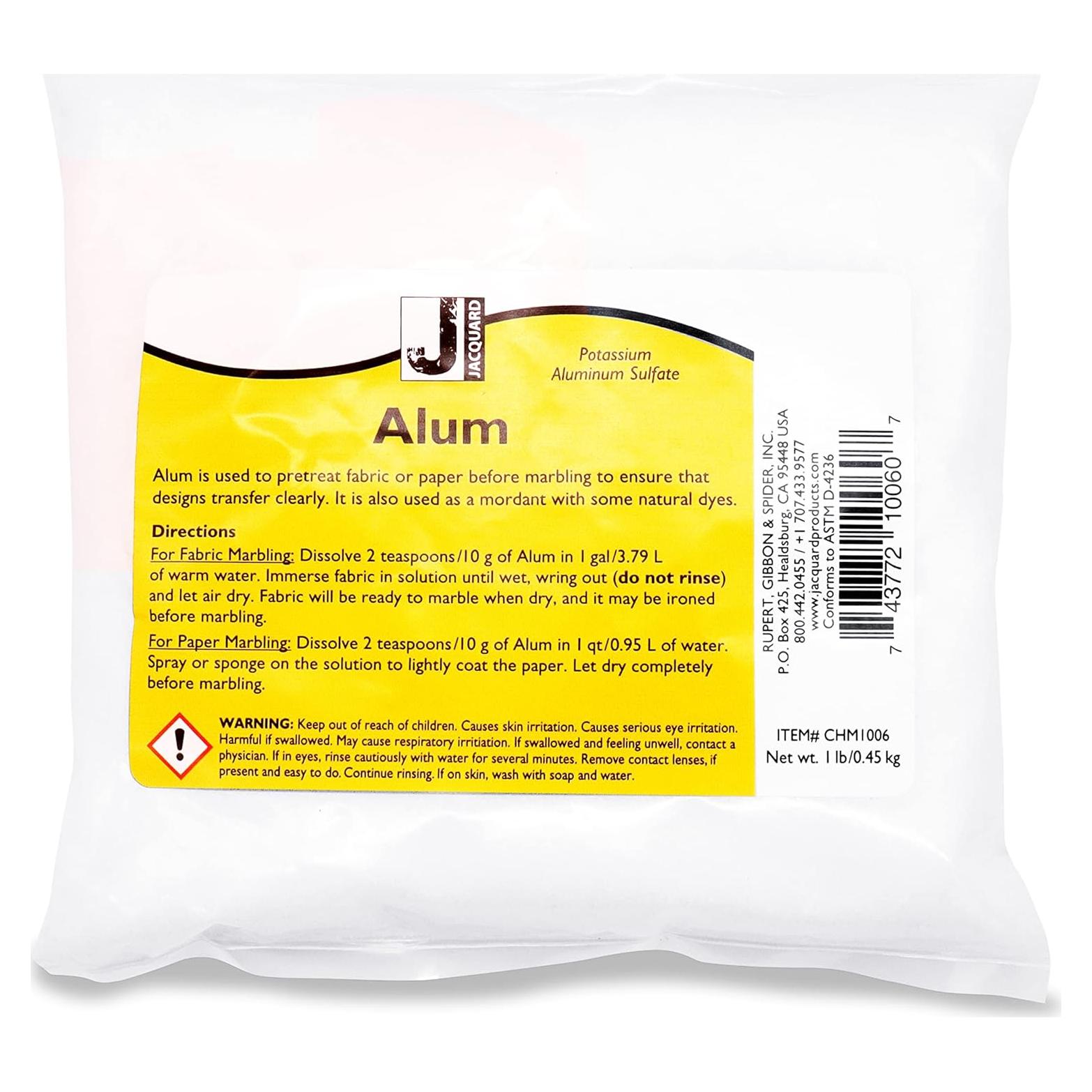 Alum Jacquard 0.45 kg para Marbling - Pre-tratamiento Tela