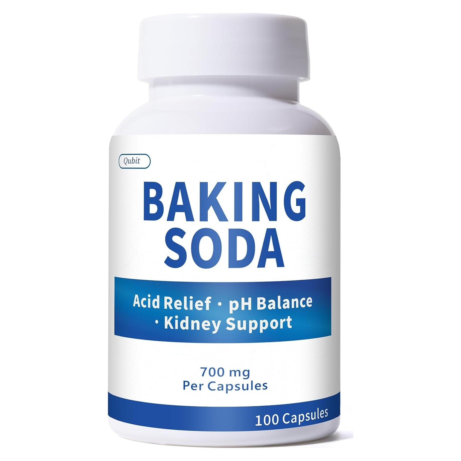Cápsulas de Bicarbonato de Sodio Qubit 700mg - 100 Unidades