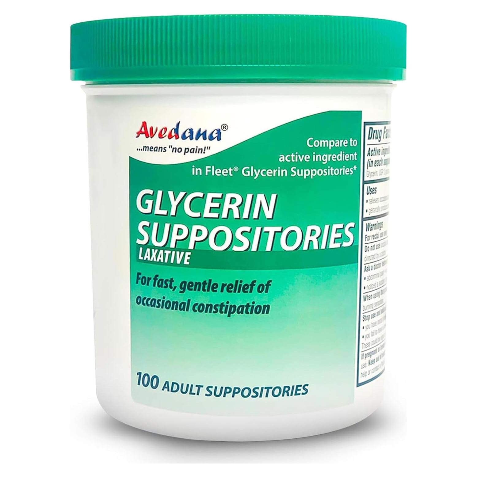 Supositorios Laxantes Avedana 100 Unidades 2g Glicerina Adulto