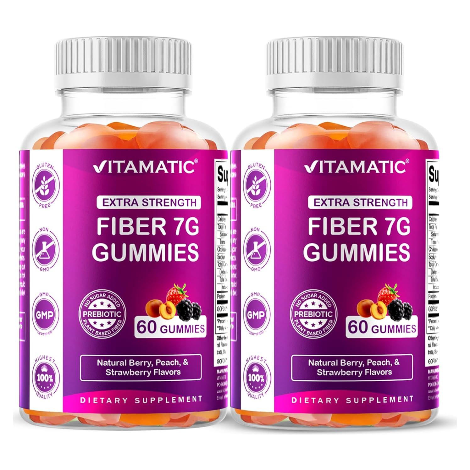 Gomitas de Fibra Prebiótica Vitamatic 120 Unidades - Sin Azúcar