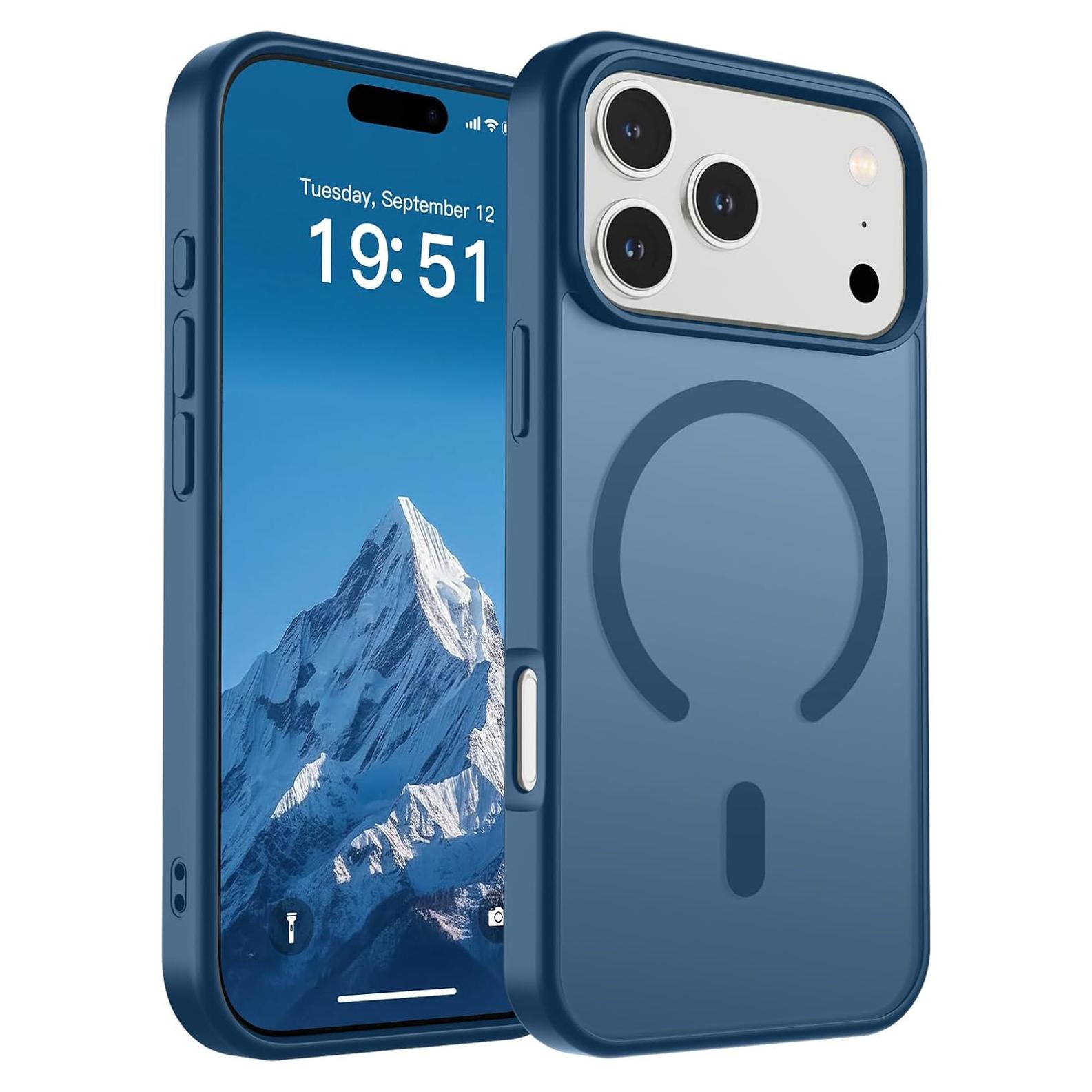 Funda Magnética SUPFINE para iPhone 17 Pro Azul Profundo