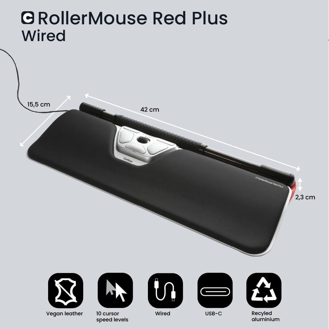 RollerMouse Red Plus Contour Design - Ratón Ergonómico