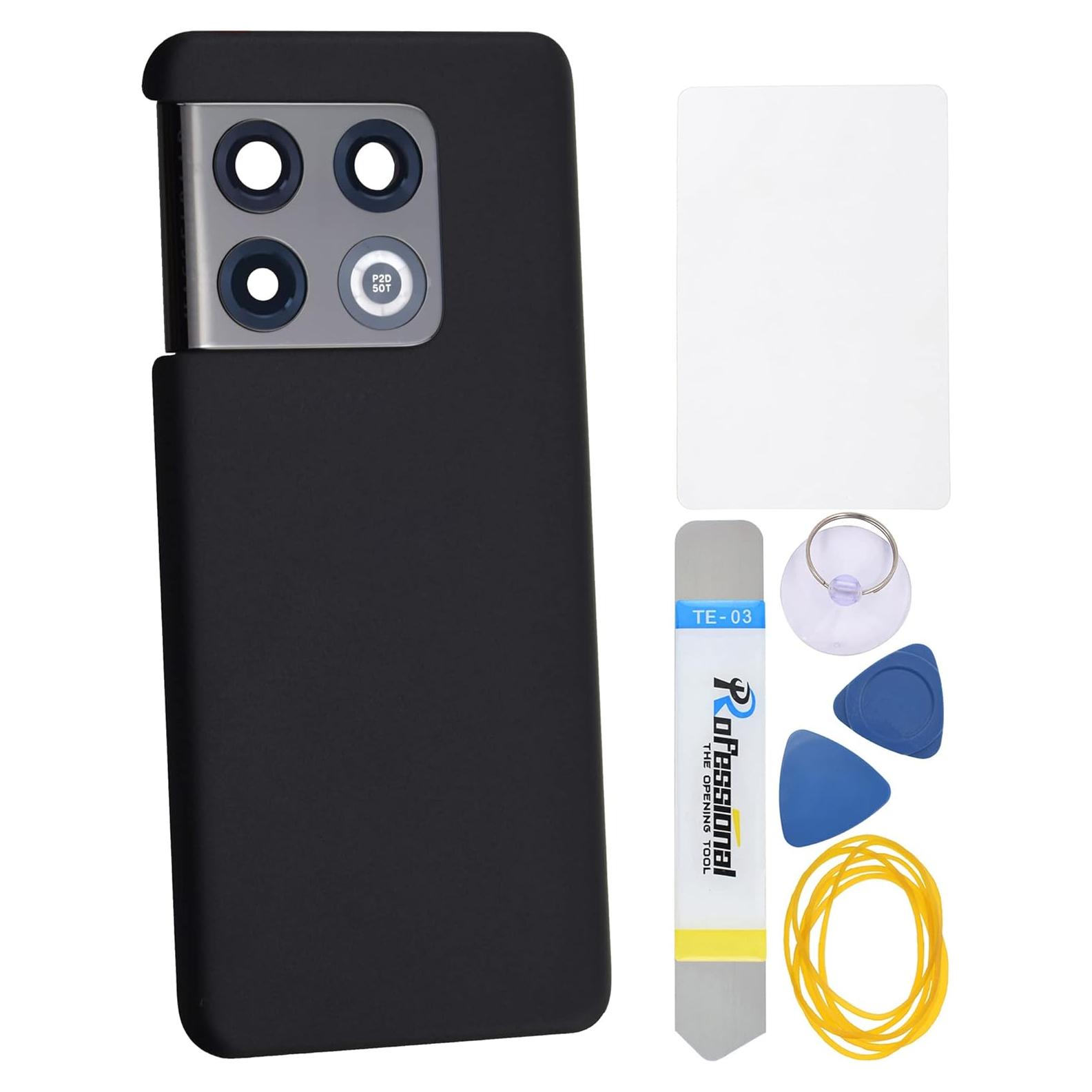 Cubierta trasera de vidrio acrílico negro OnePlus 10 Pro NE2210