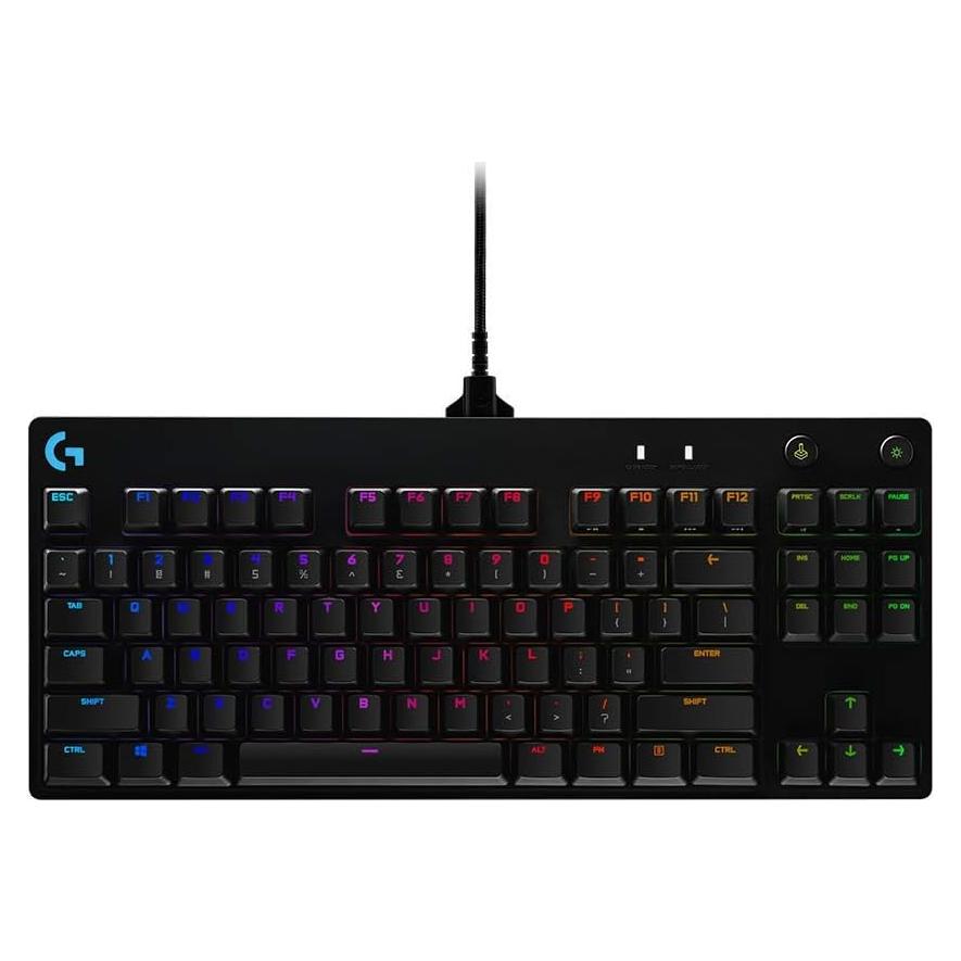 Teclado Mecánico Logitech G PRO TKL Clicky RGB 1.33 kg