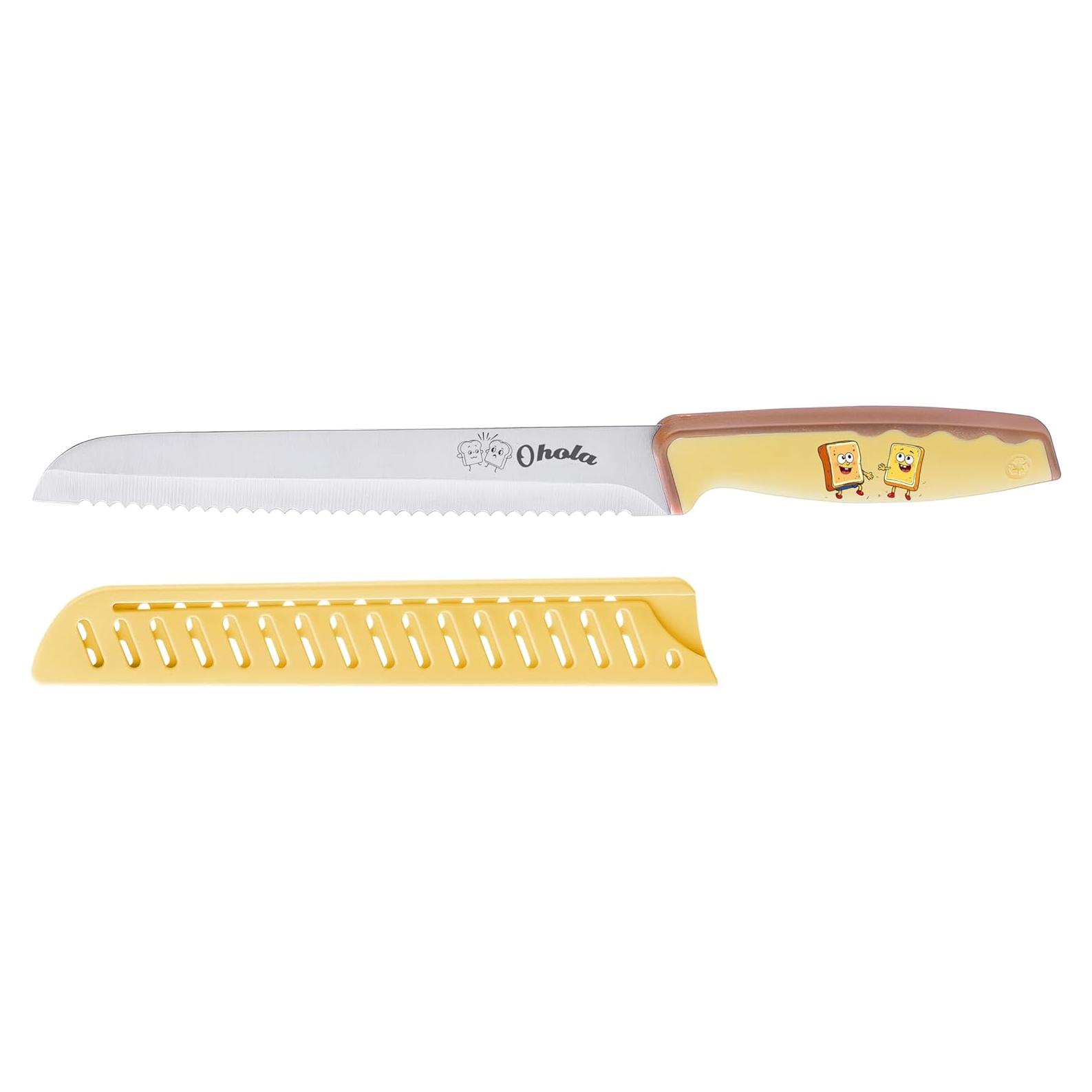 Cuchillo de Pan Serrado 20 cm Ohola Acero Inoxidable Amarillo