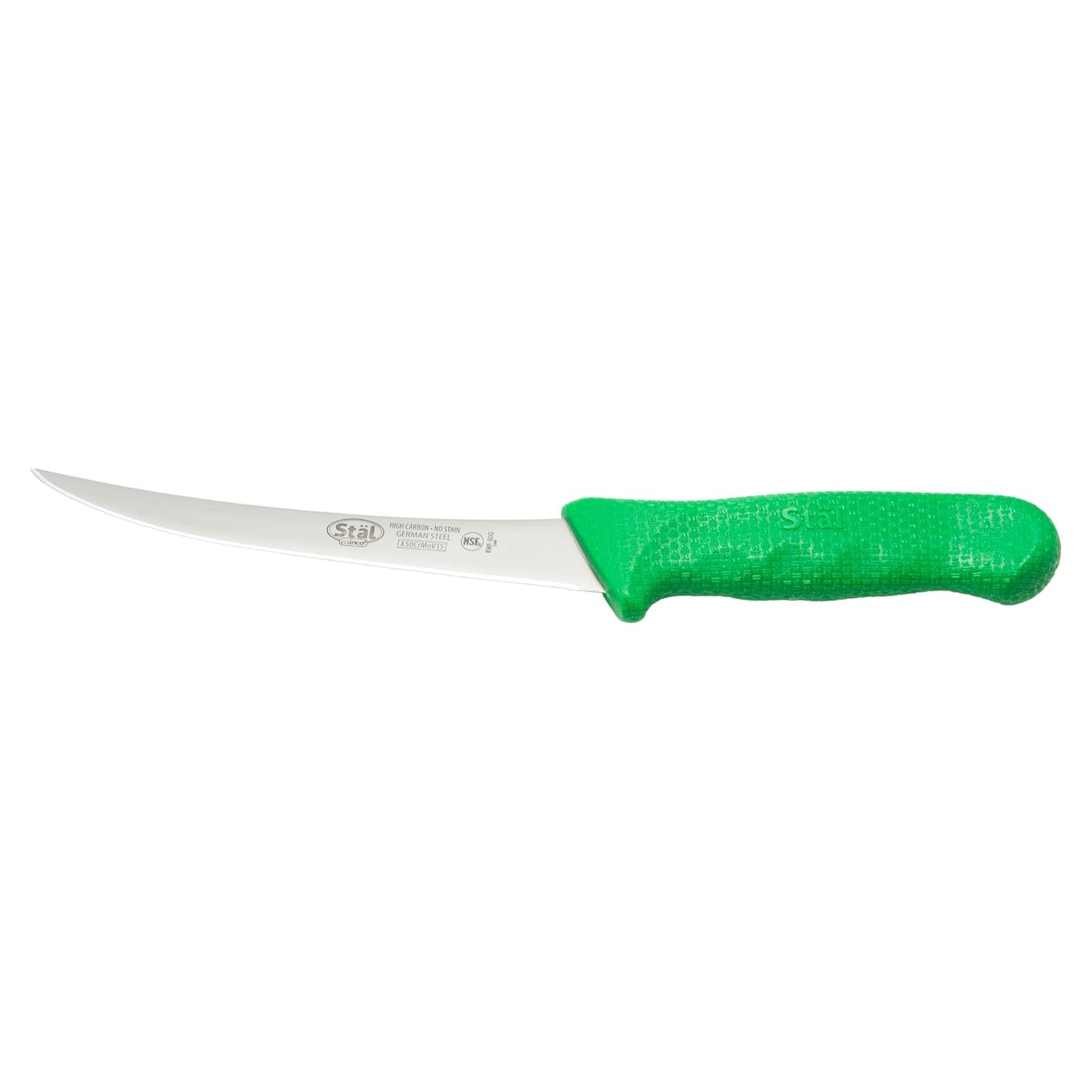 Cuchillo de Deshuesar Winco KWP-60G 15.2 cm Acero Alemán Verde