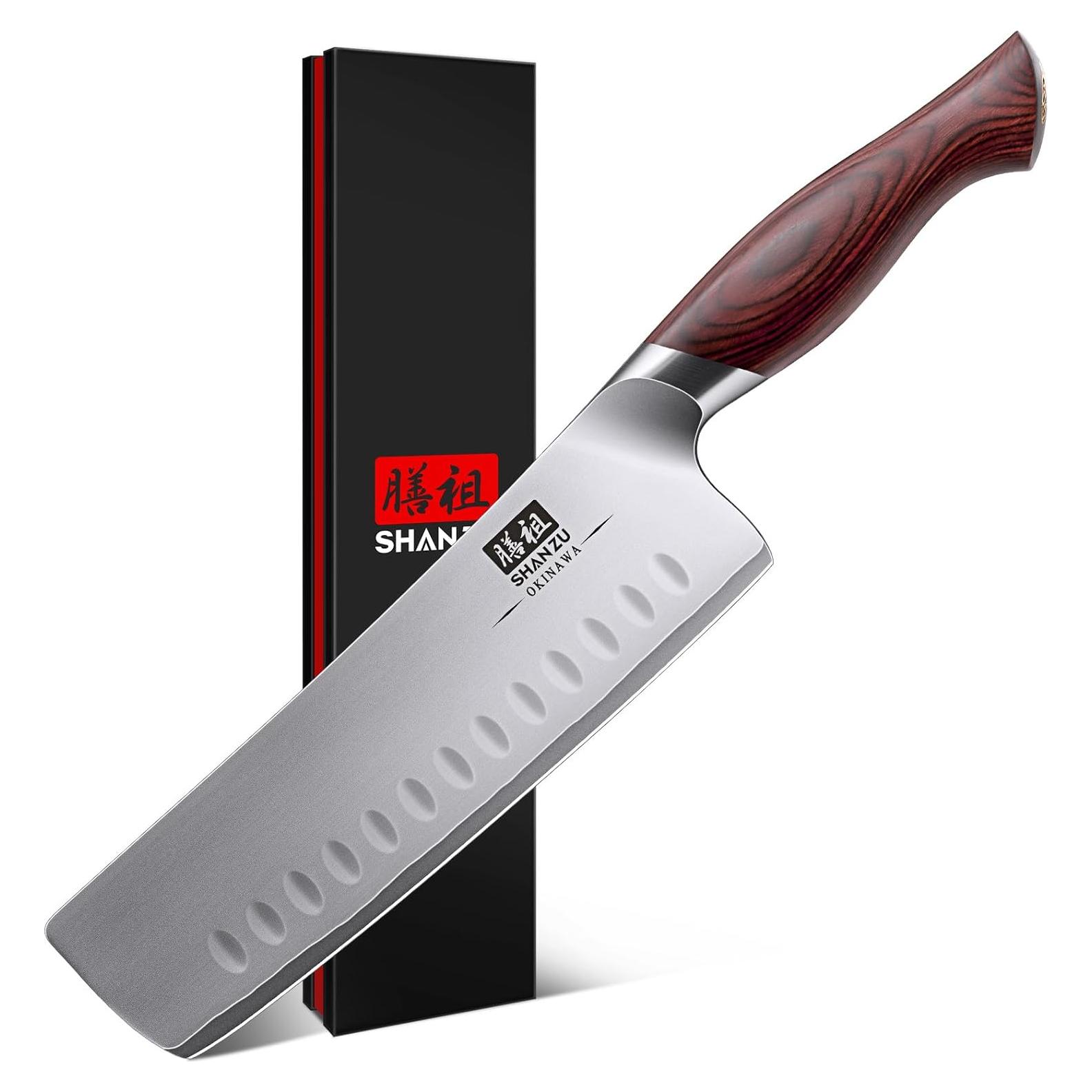 Cuchillo Nakiri 17.78 cm SHAN ZU Acero Inoxidable Japonés