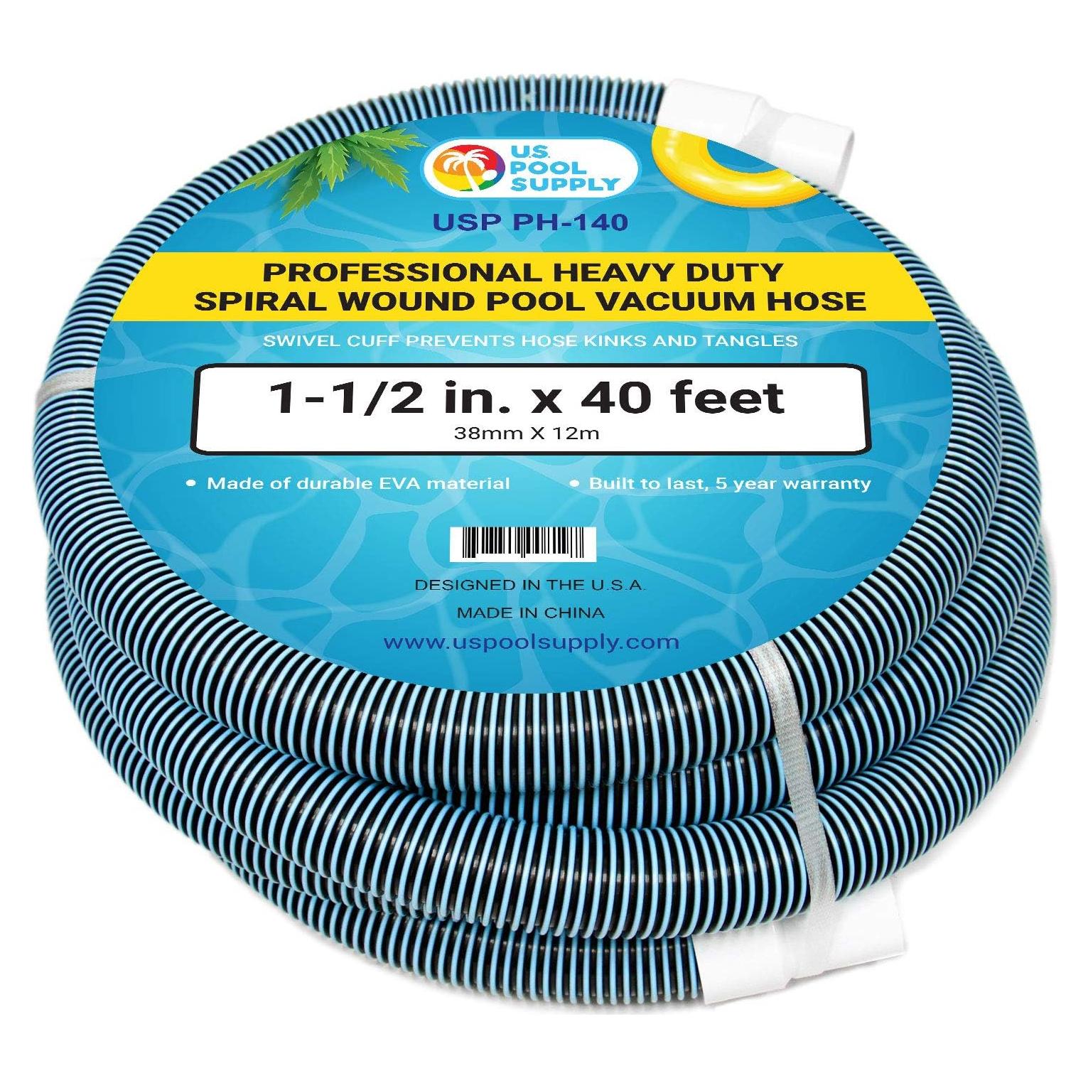 Manguera de Vacío U.S. Pool Supply 1.5" (38mm) x 12m Alta Resistencia