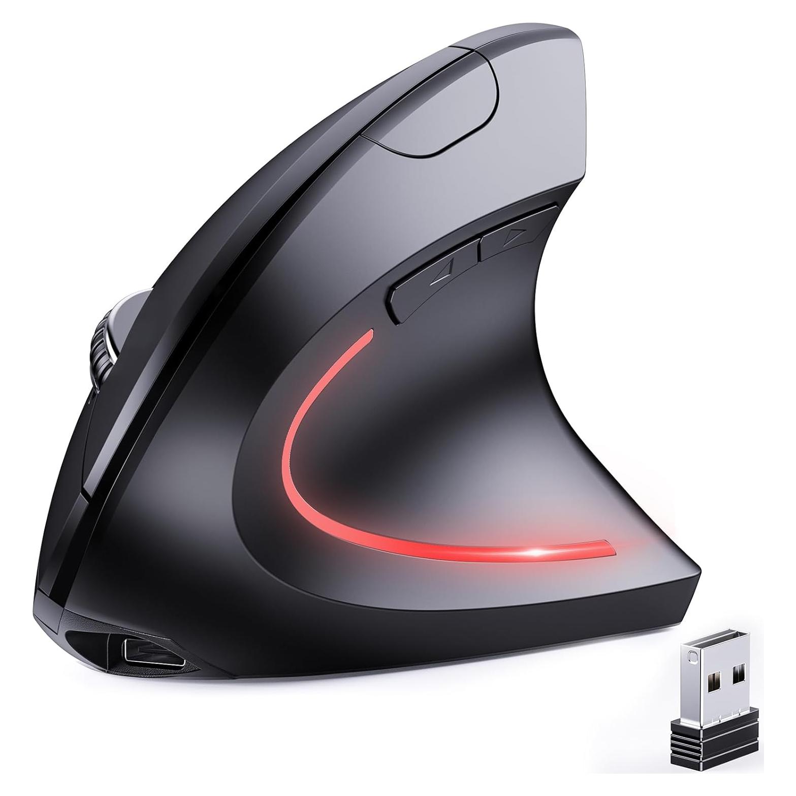 Ratón Inalámbrico Recargable JYKEYMOUT Vertical 1600 DPI