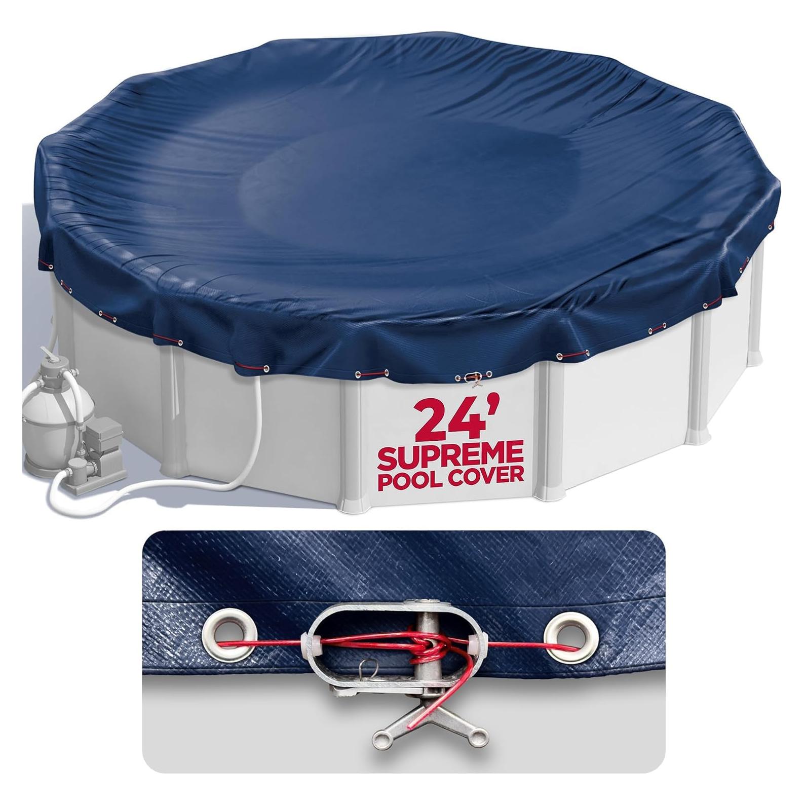 Cubierta de piscina redonda 7.32 m Shop Square azul marino