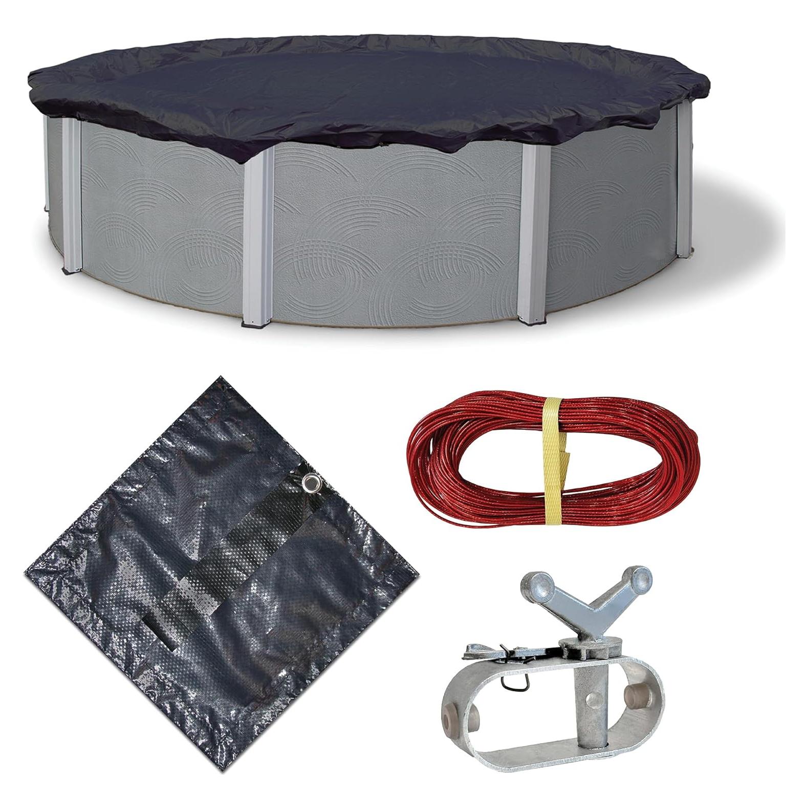 Cubierta de piscina Blue Wave 28 pies redonda invierno
