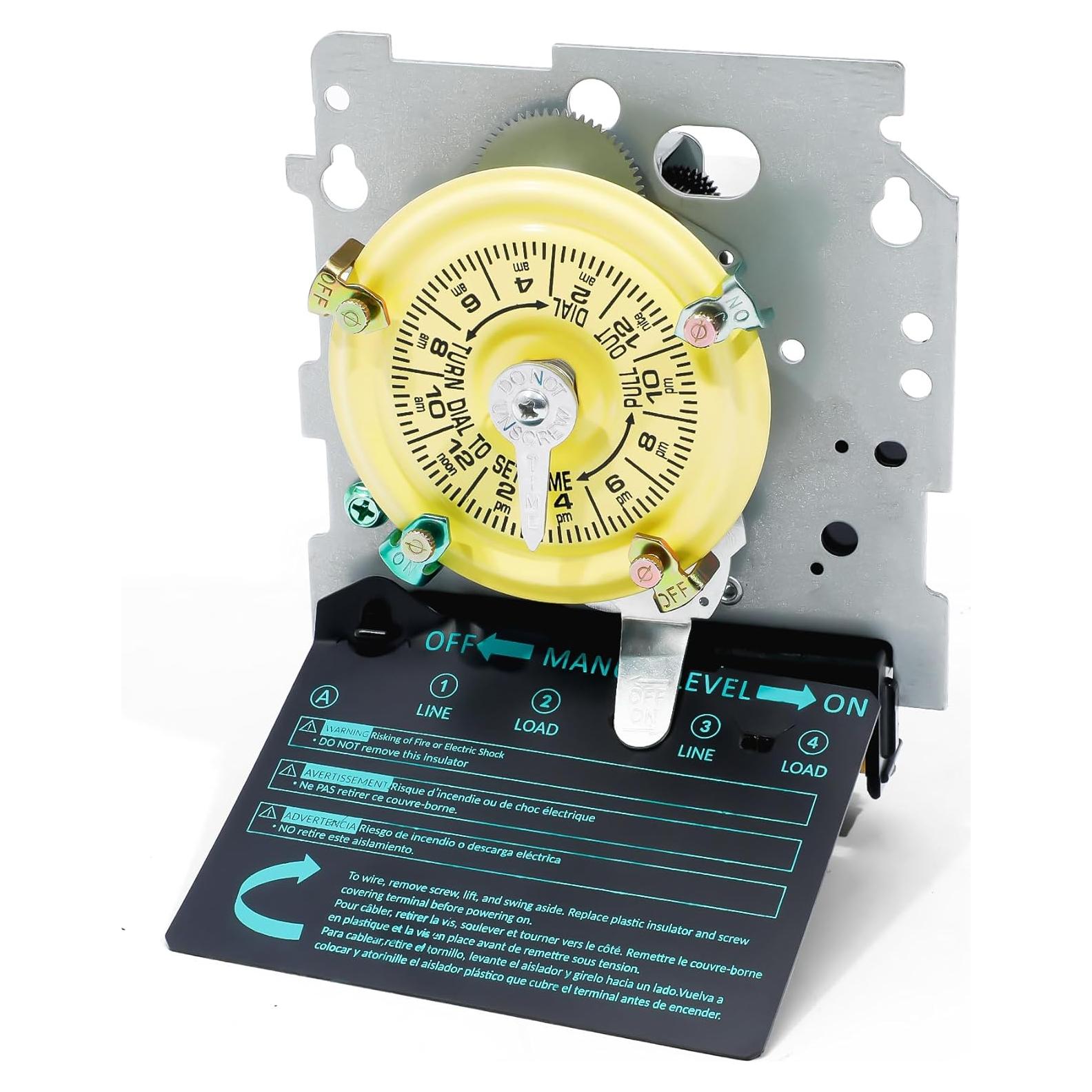 Temporizador Electromecánico T104M 40A 240V para Bomba de Piscina