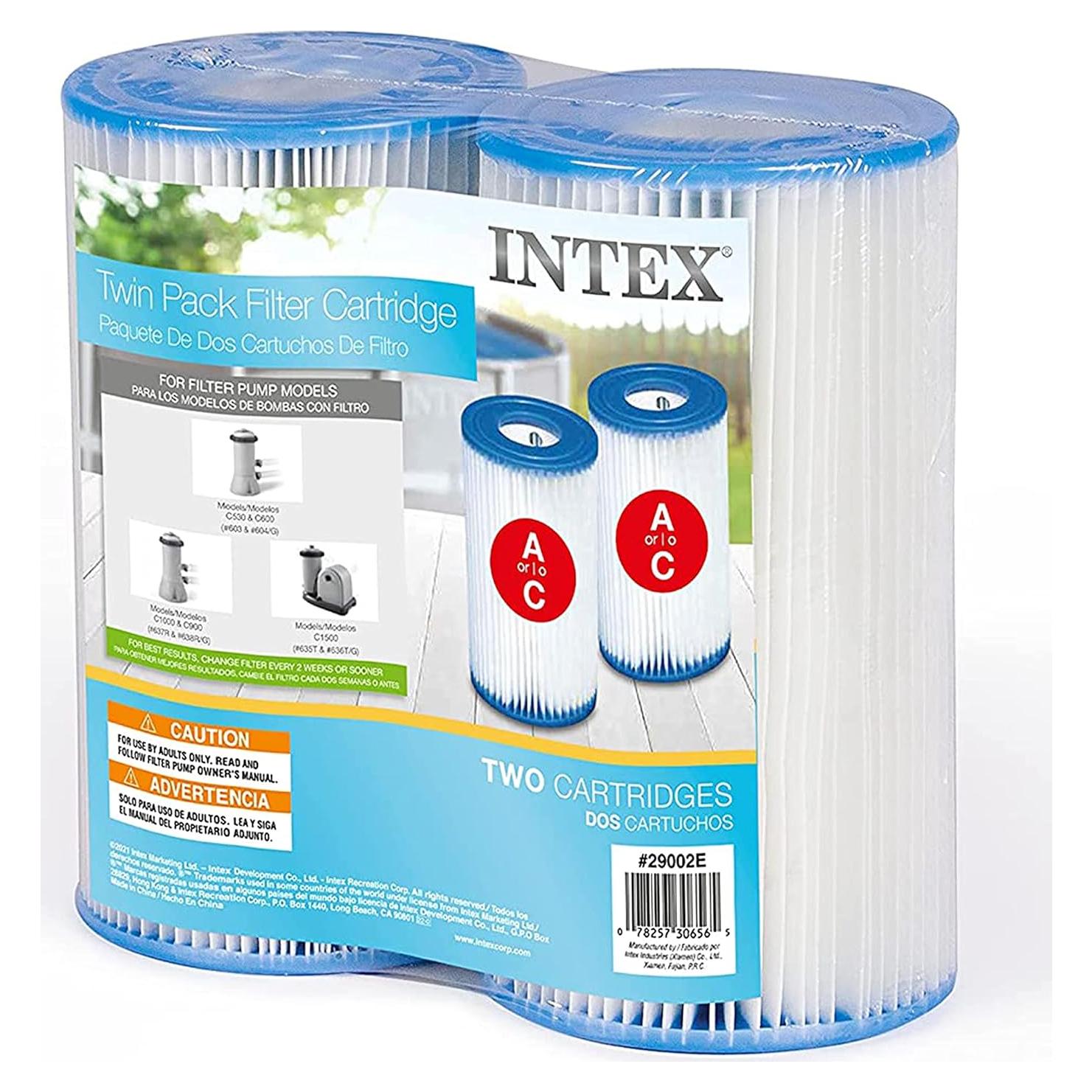Cartucho de Filtro de Piscina Intex 29002E Tipo A - Paquete de 2