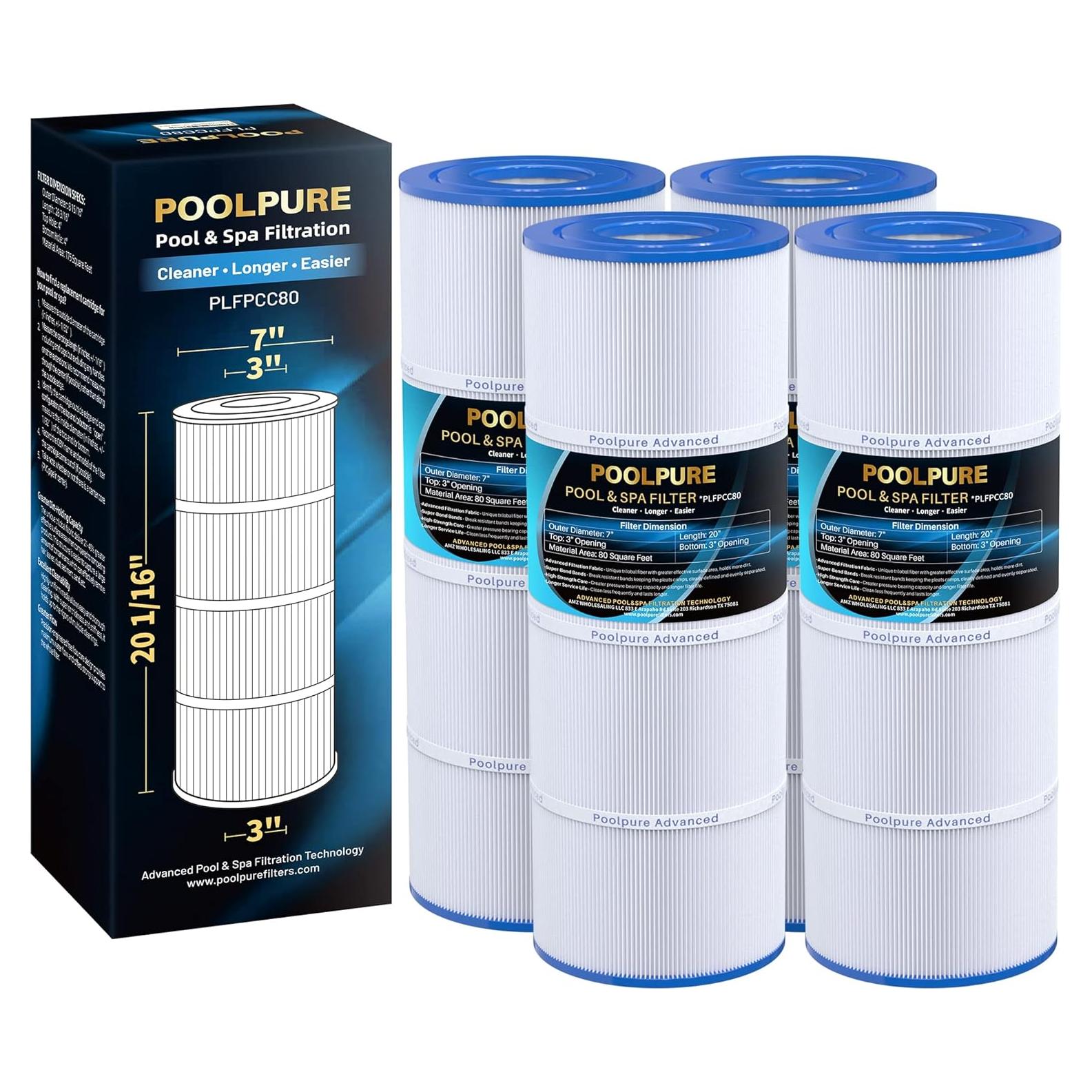 Filtro de Piscina POOLPURE PLFPCC80 Compatible 80 ft²