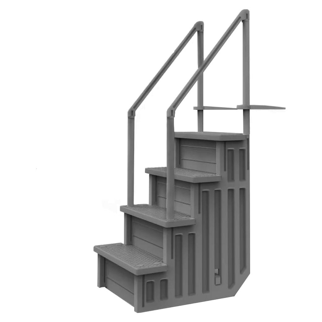 Escalones Antideslizantes Aqua Select para Piscinas Elevadas - Gris