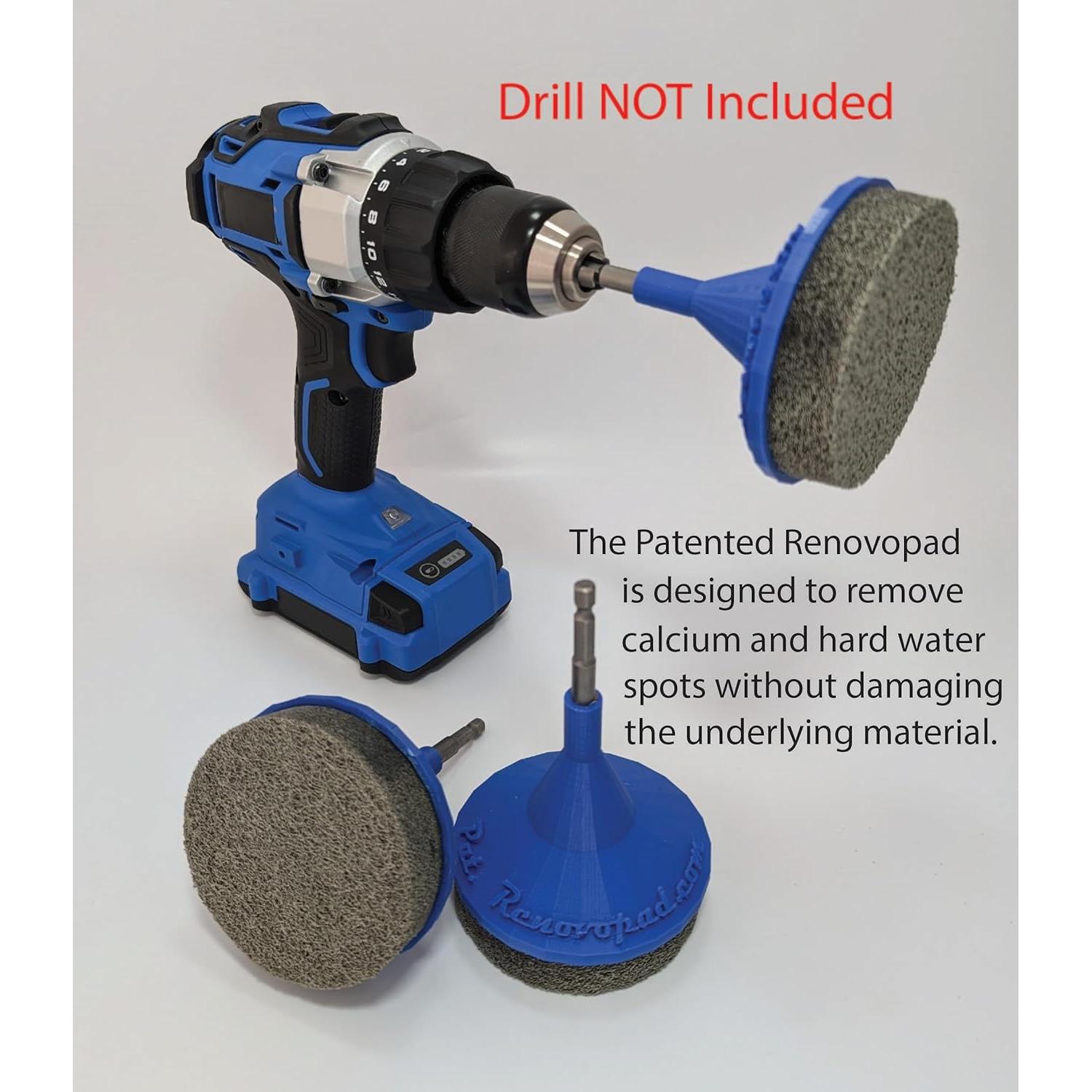 Limpiador de Azulejos de Piscina Renovopad - Accesorio para Taladro
