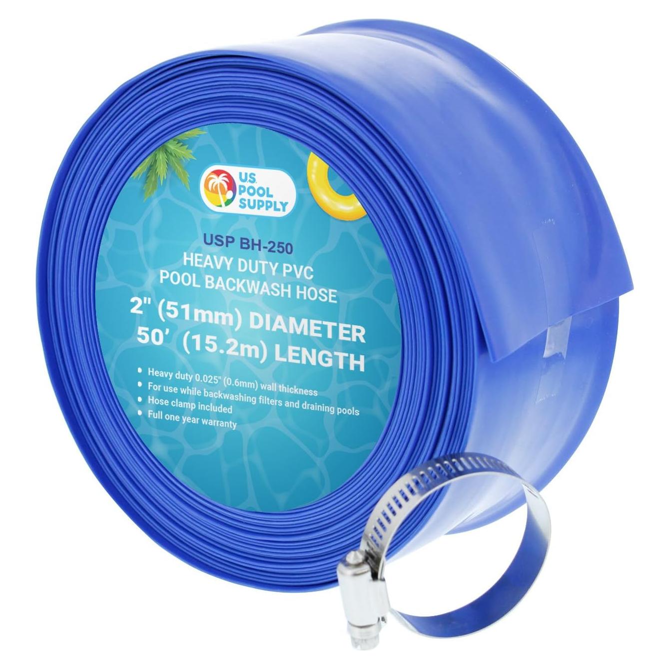 Manguera de retro lavado U.S. Pool Supply 51mm x 15.2m