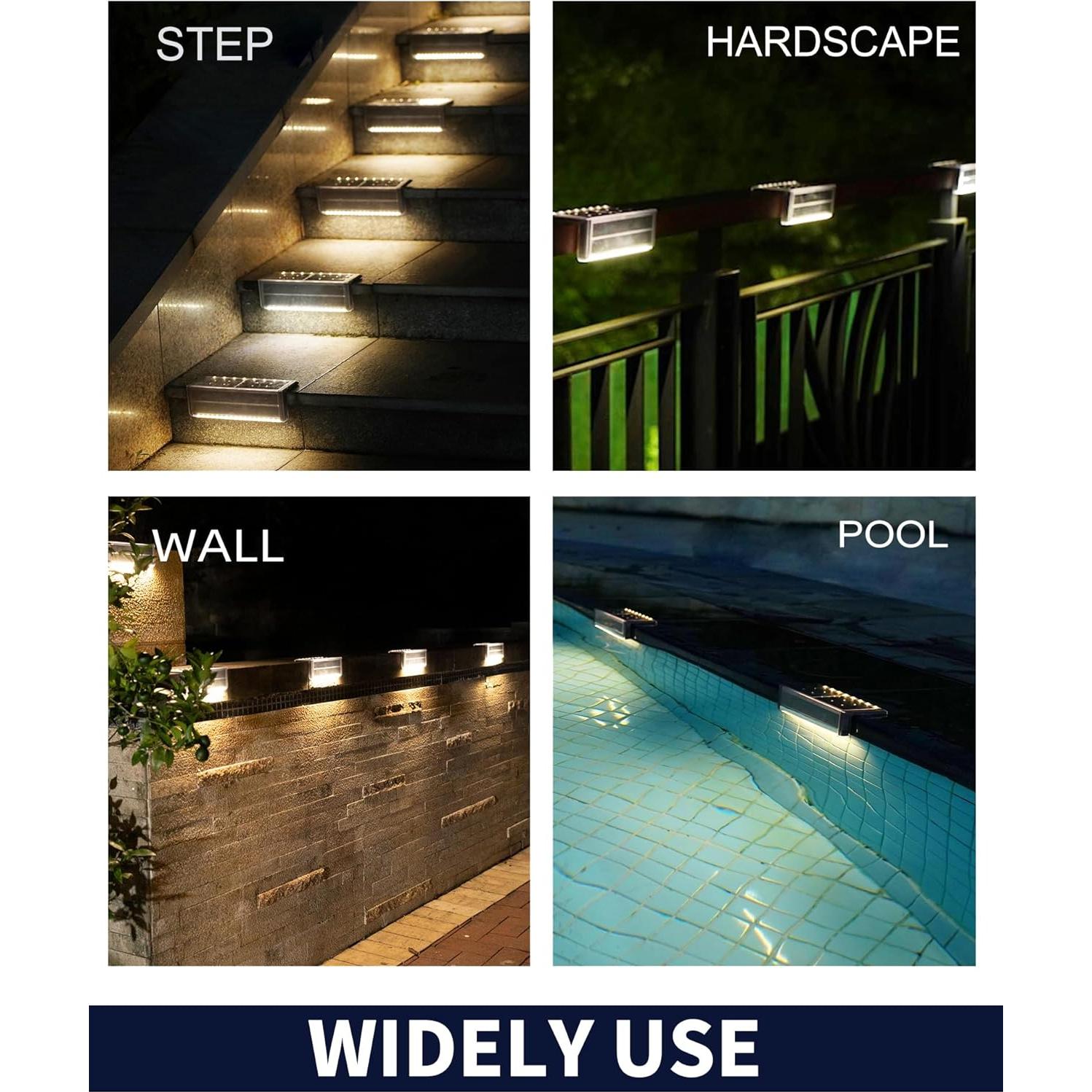 Luces de piscina solares SHONELIGHTING 26 LEDs IP67 6 paquetes